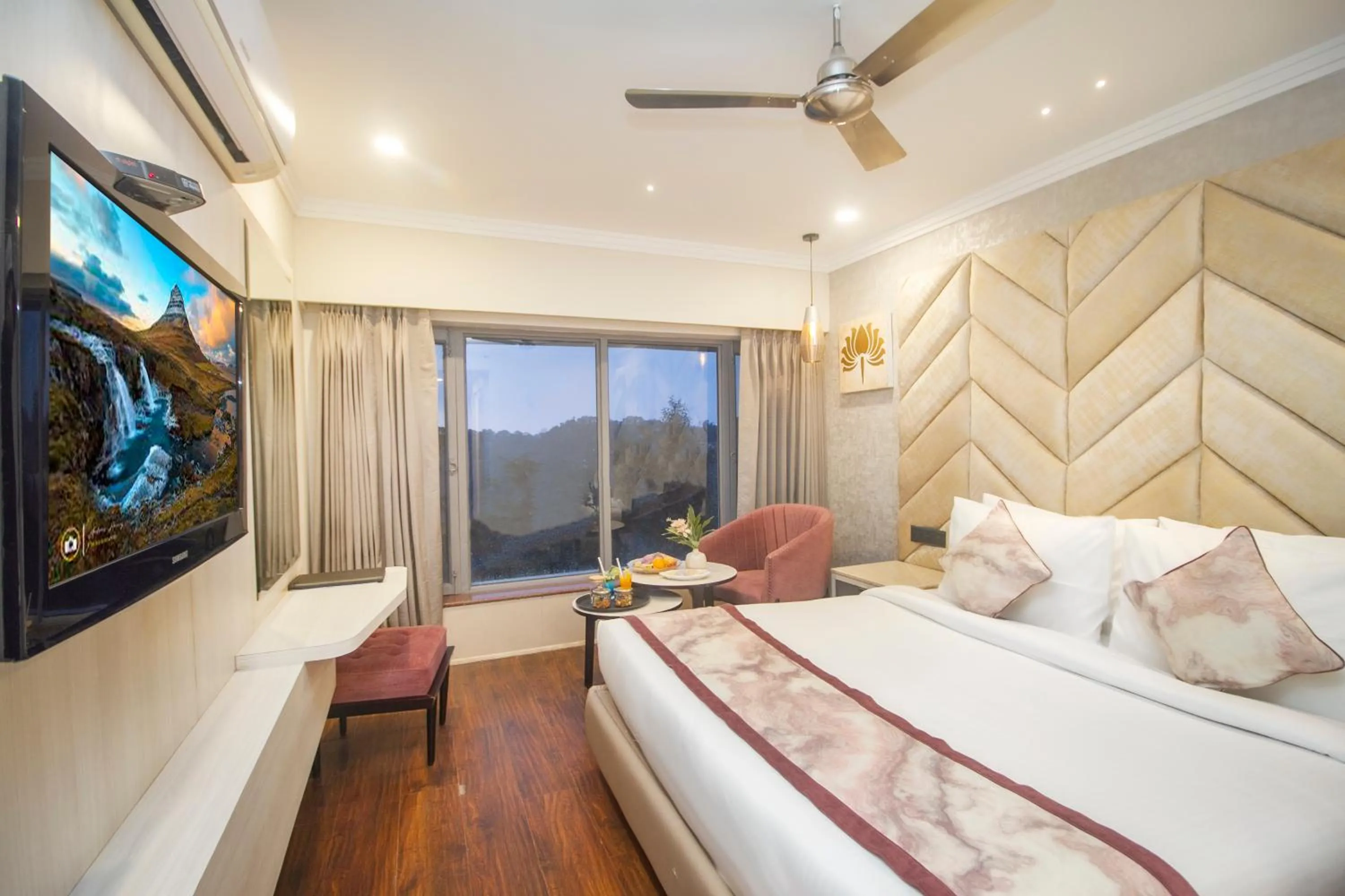 View (from property/room), Bed in Amritara Surya - A Luxury Spa Retreat