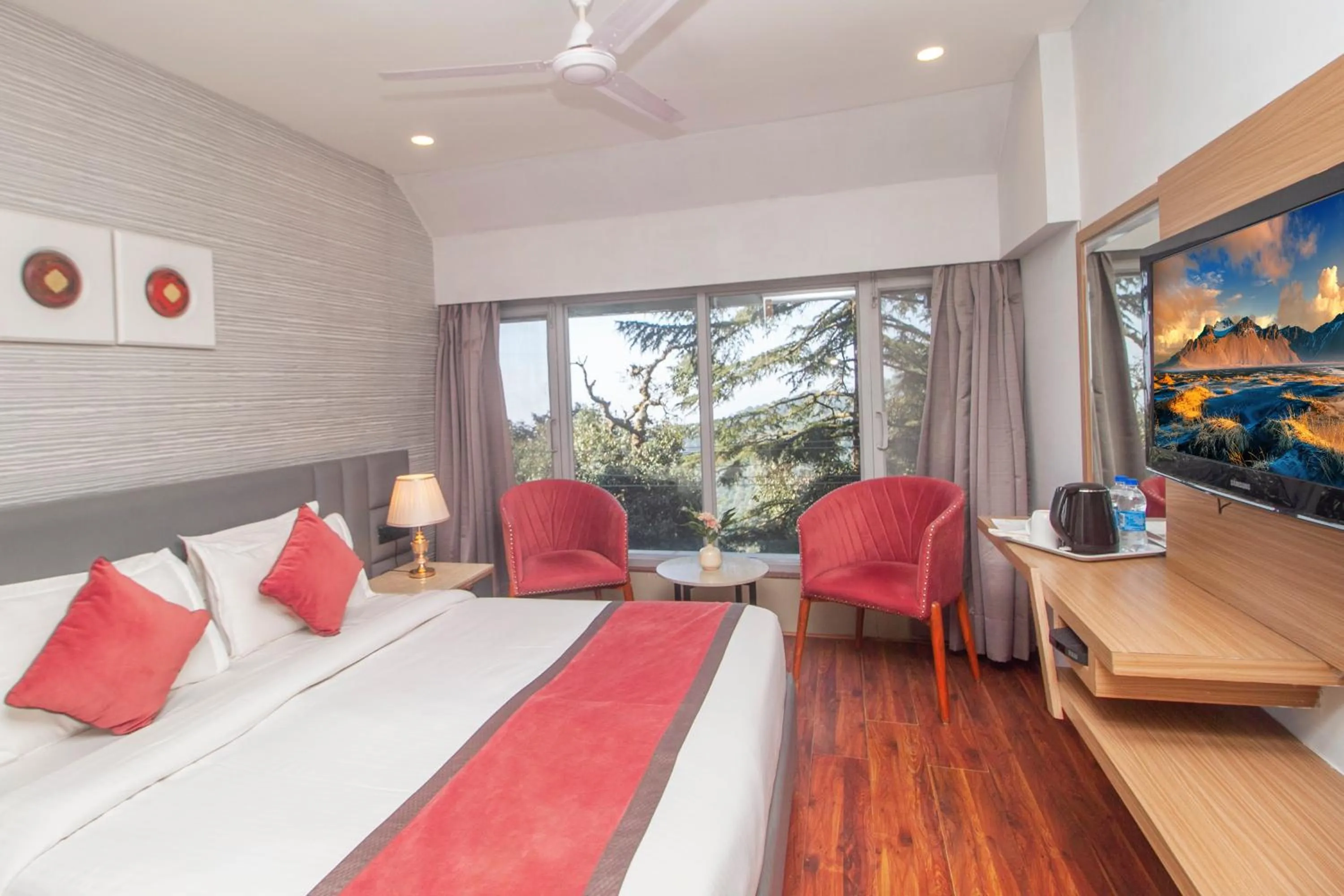 View (from property/room), Bed in Amritara Surya - A Luxury Spa Retreat