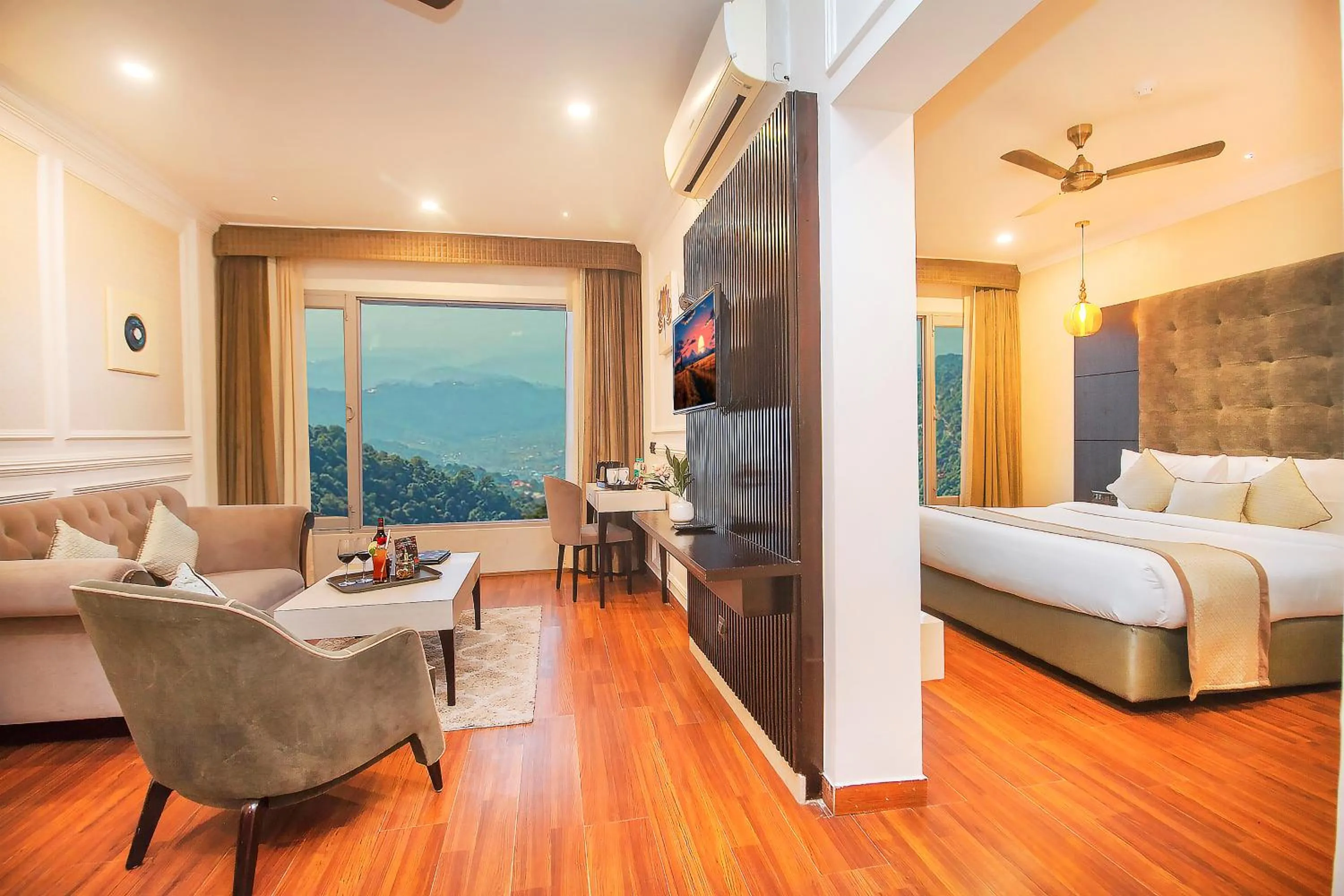 View (from property/room), Bed in Amritara Surya - A Luxury Spa Retreat