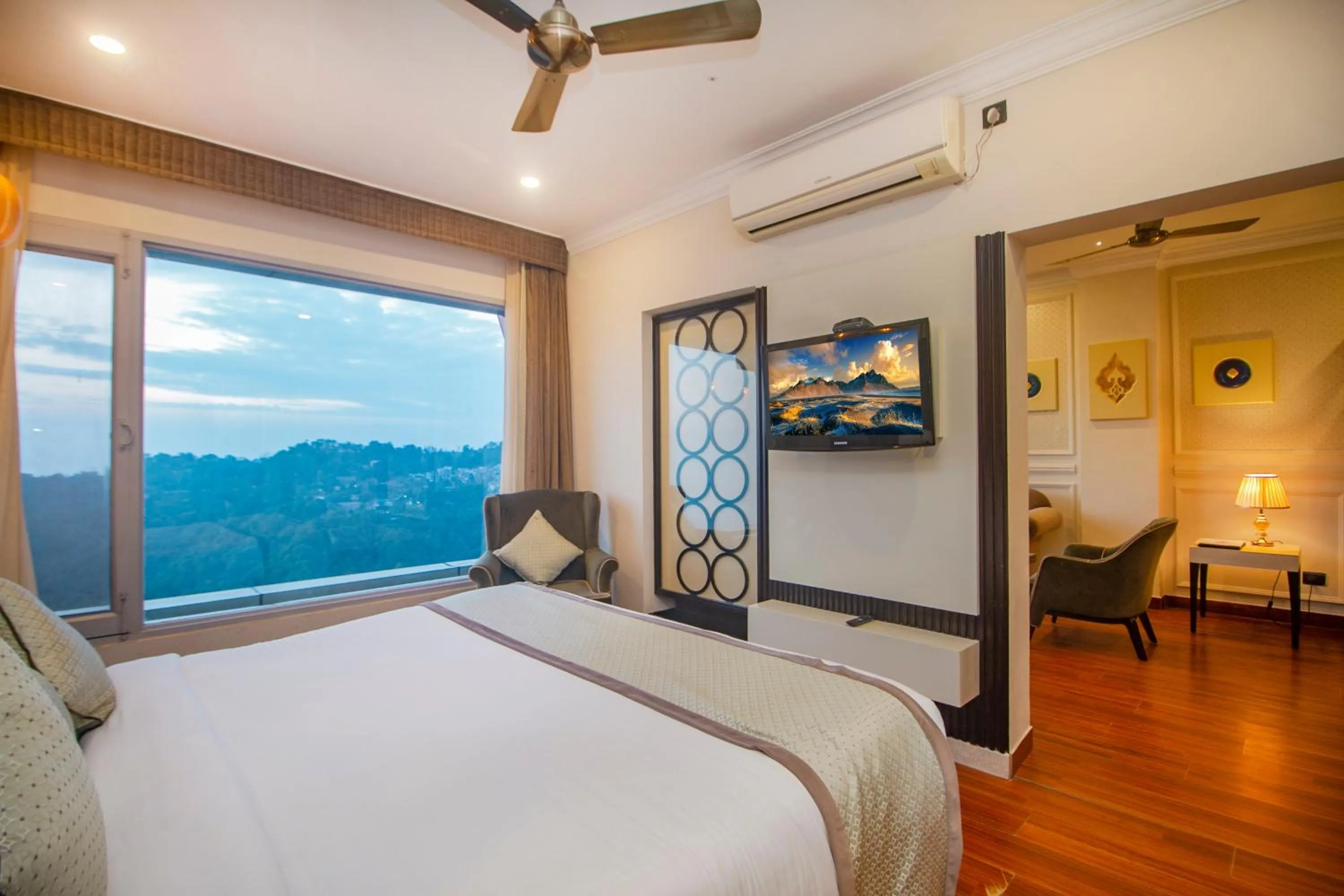 View (from property/room), Bed in Amritara Surya - A Luxury Spa Retreat