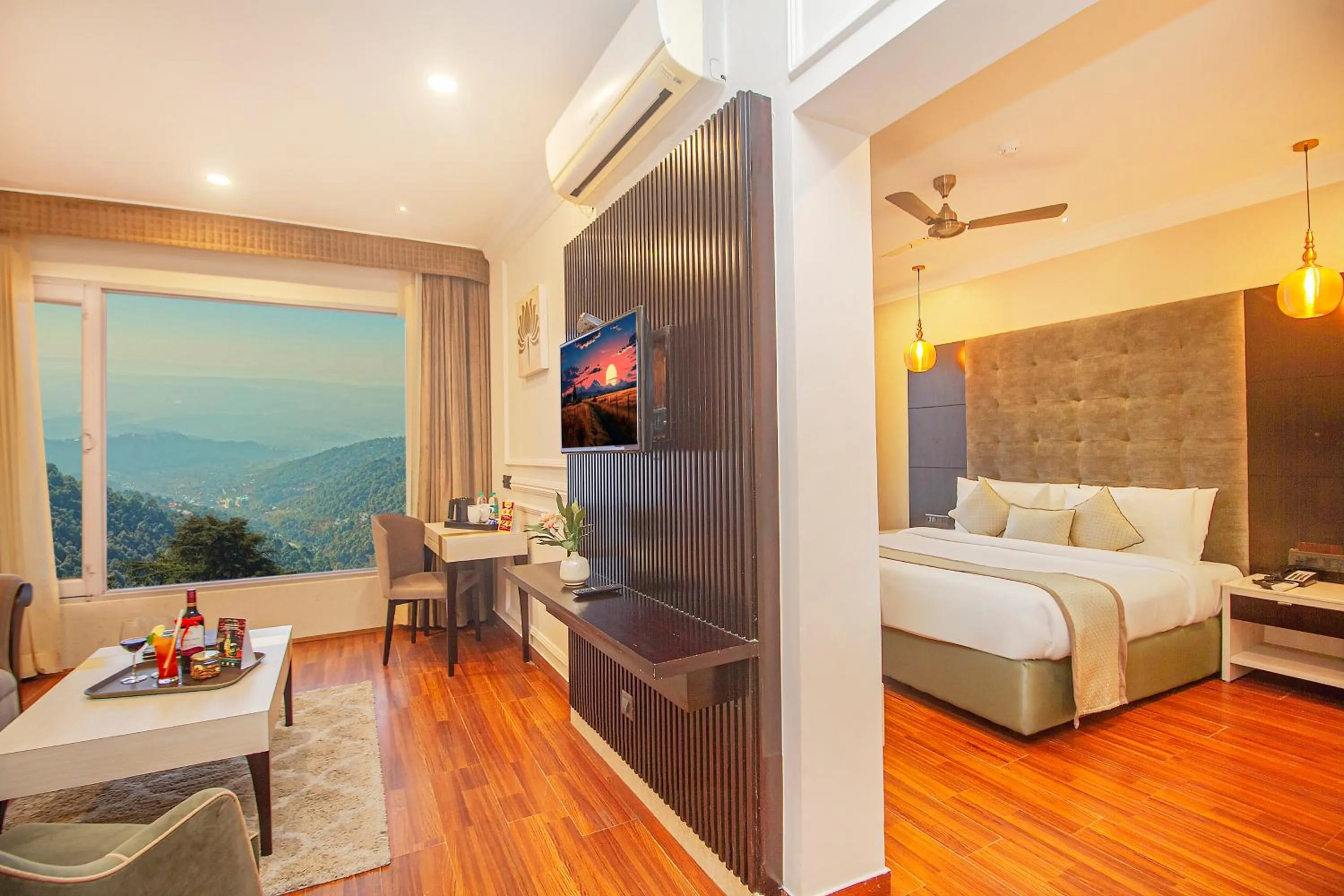 View (from property/room), Bed in Amritara Surya - A Luxury Spa Retreat