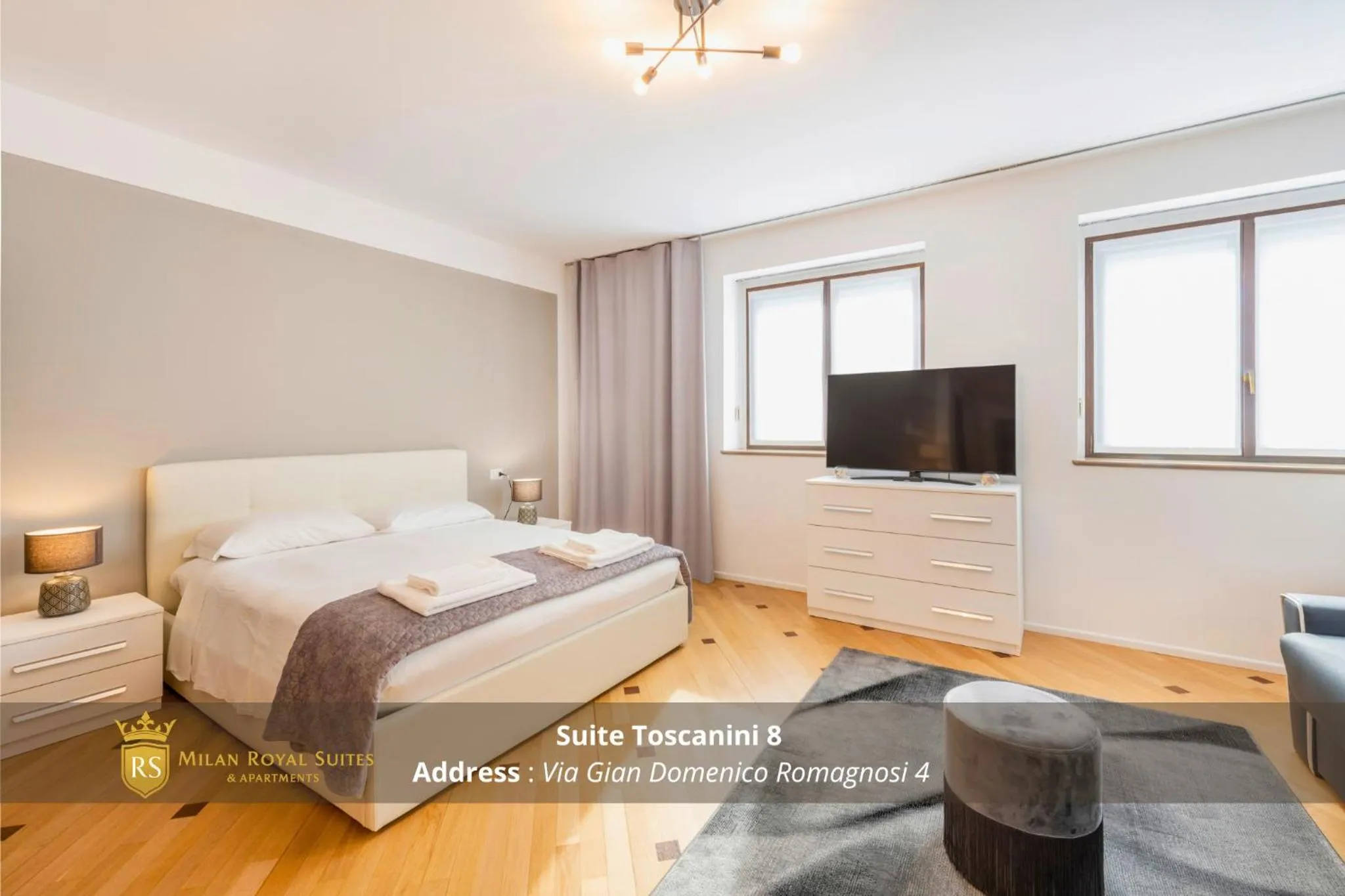 Bedroom, Bed in Milan Royal Suites - Centro