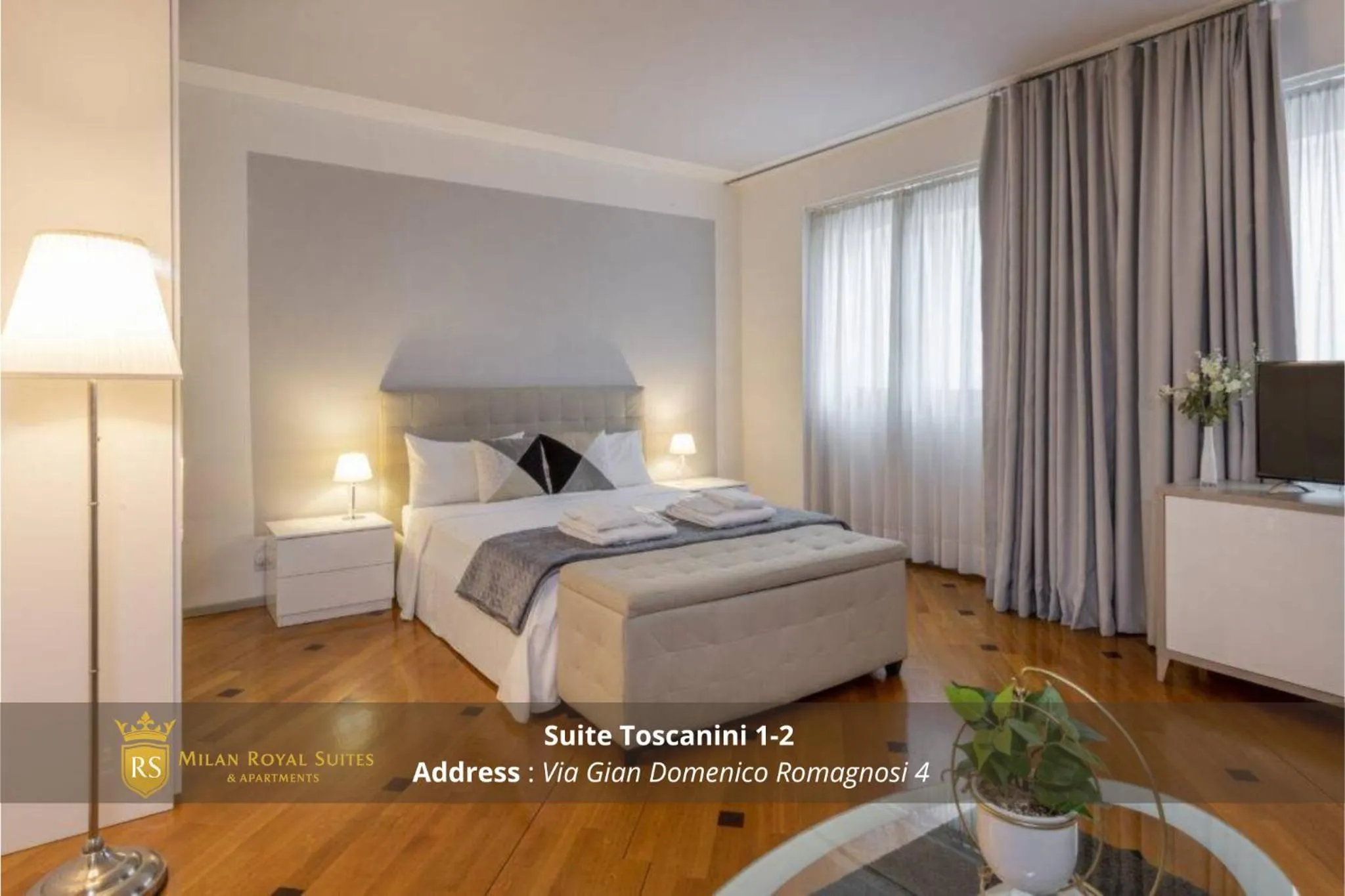 Bedroom, Bed in Milan Royal Suites - Centro