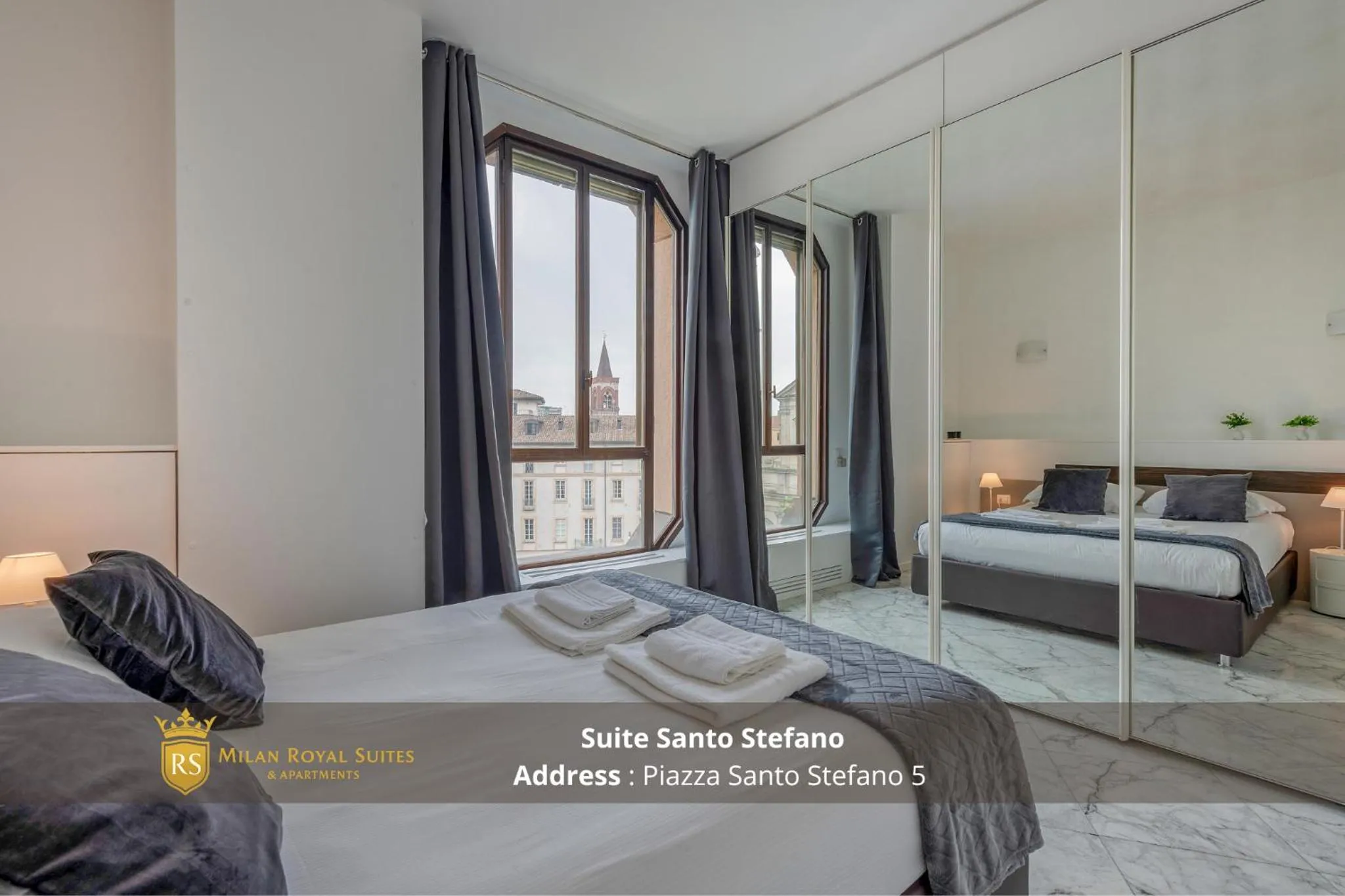 Bedroom, Bed in Milan Royal Suites - Centro