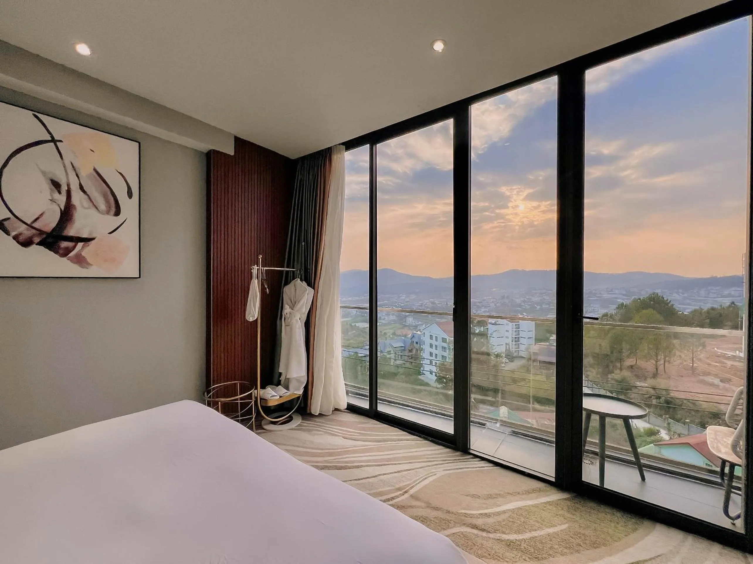 View (from property/room), Bed in New Century Dalat Hotel