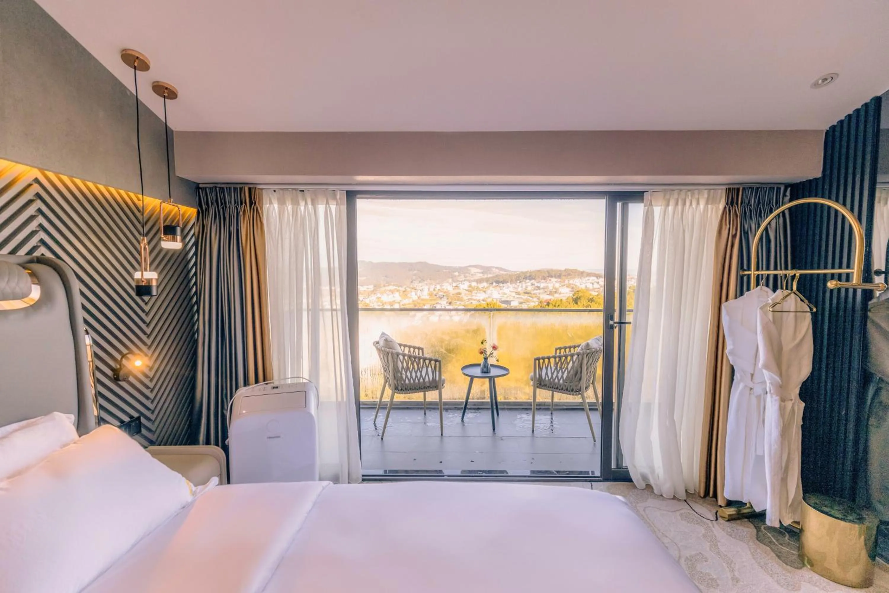 Natural landscape, Bed in New Century Dalat Hotel