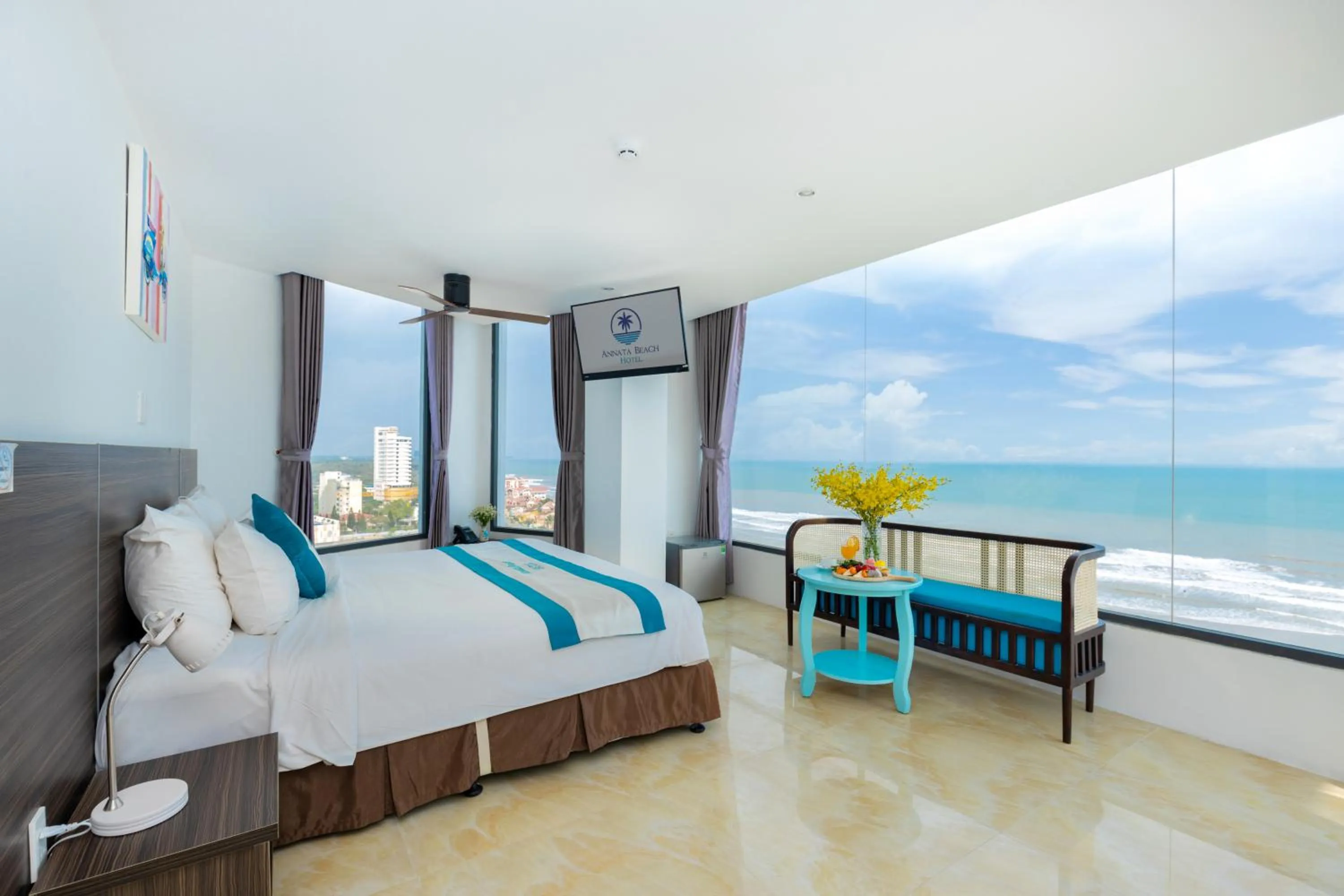 Bed in Annata Beach Hotel