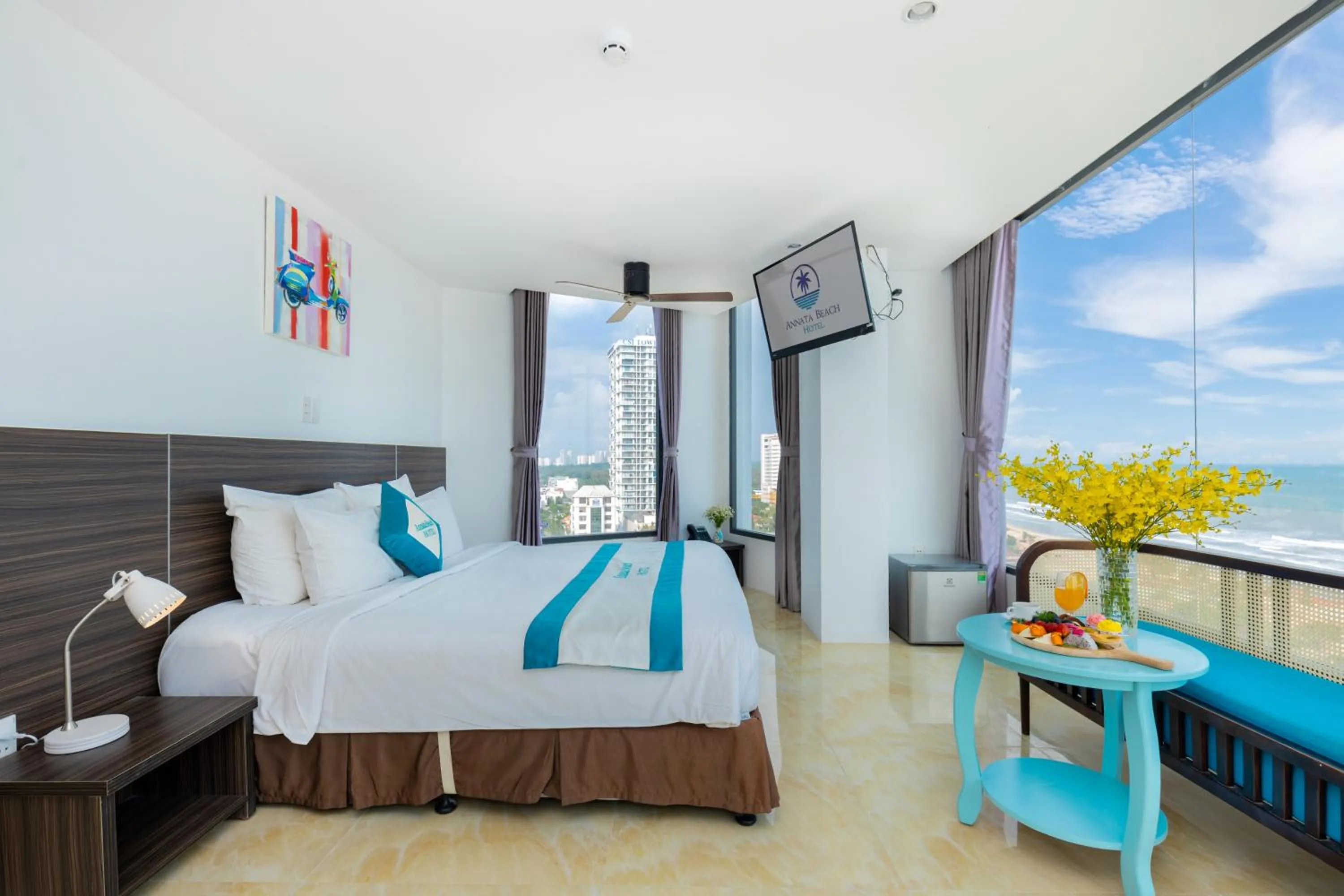 Bed in Annata Beach Hotel