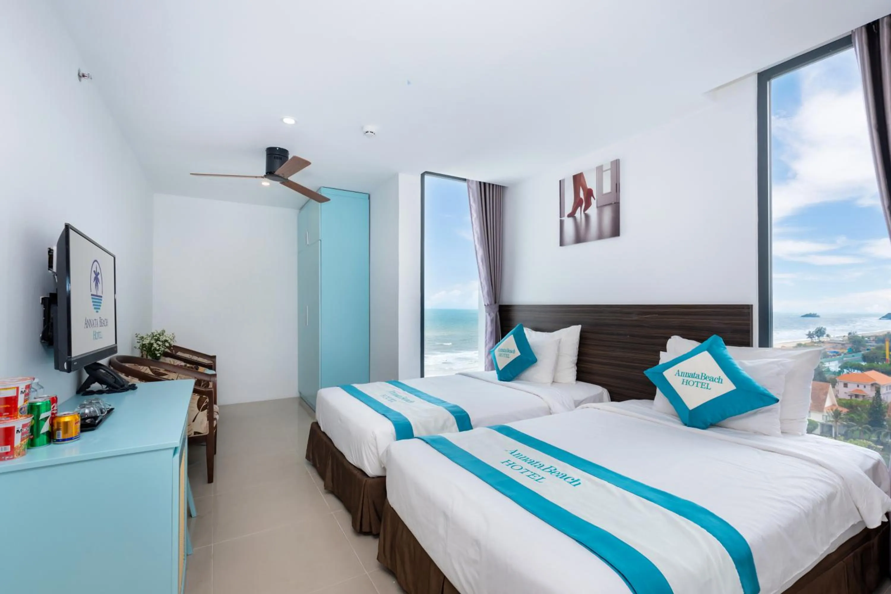 Bed in Annata Beach Hotel