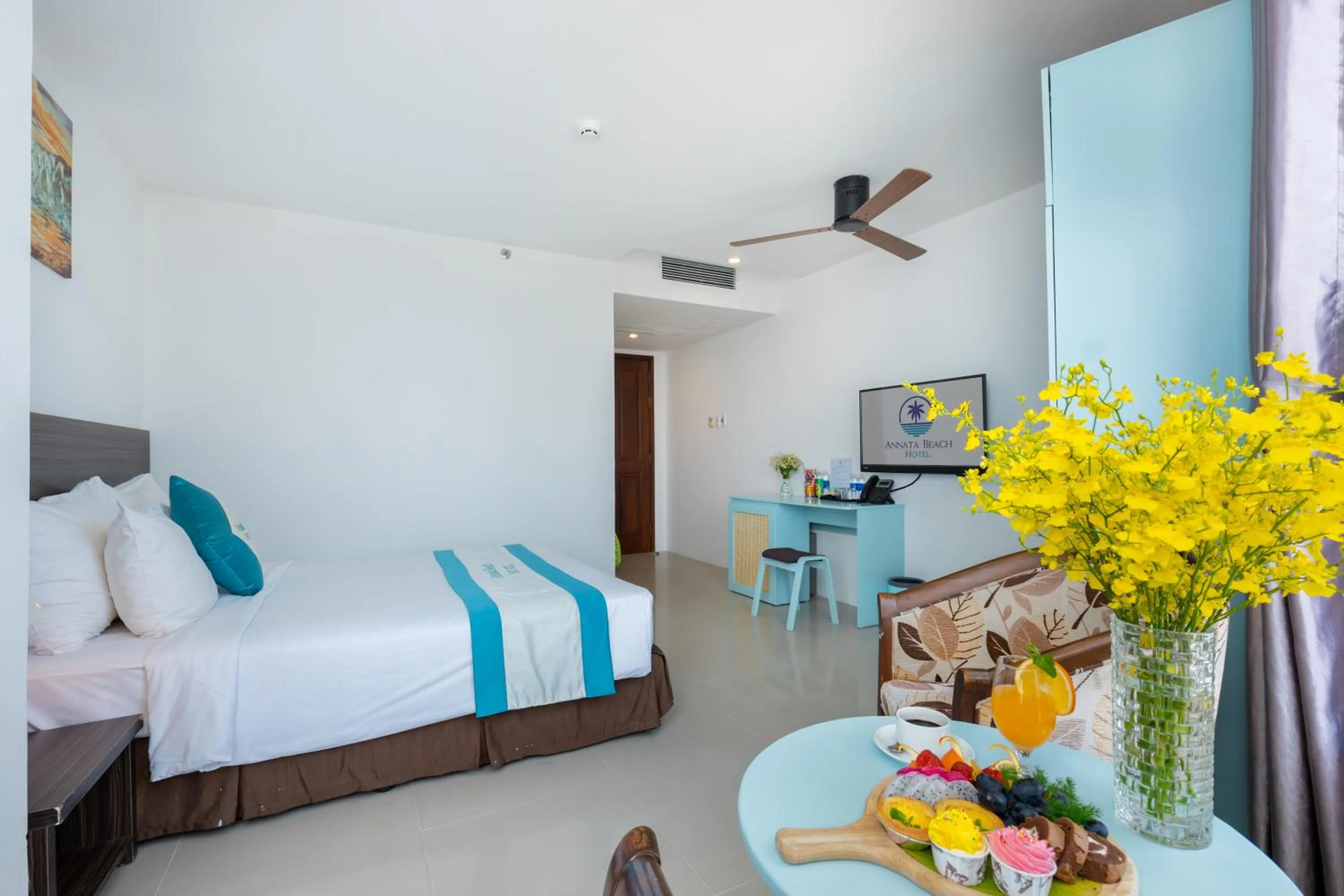 Bed in Annata Beach Hotel