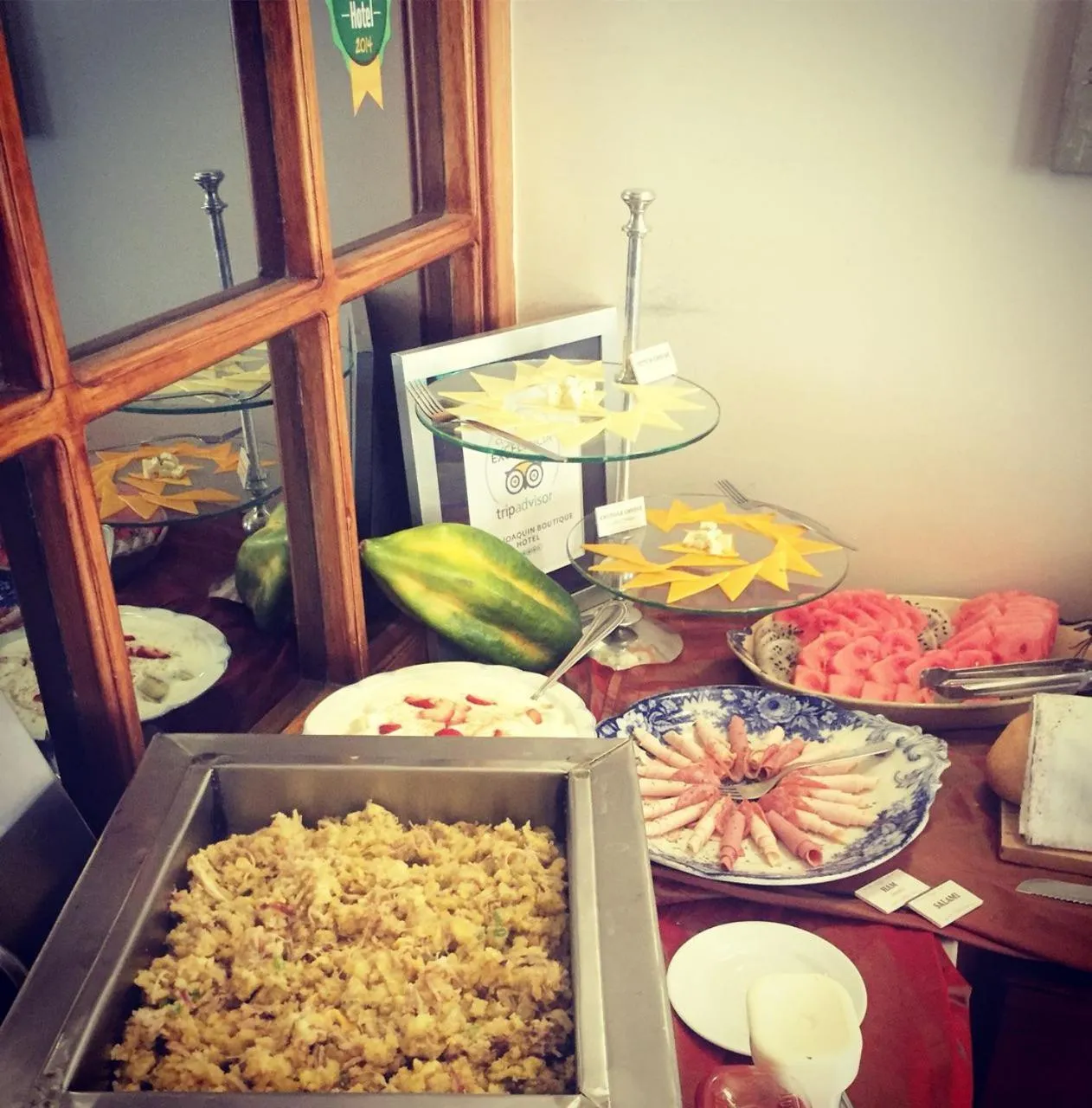 Buffet breakfast in Casa Joaquin Boutique Hotel