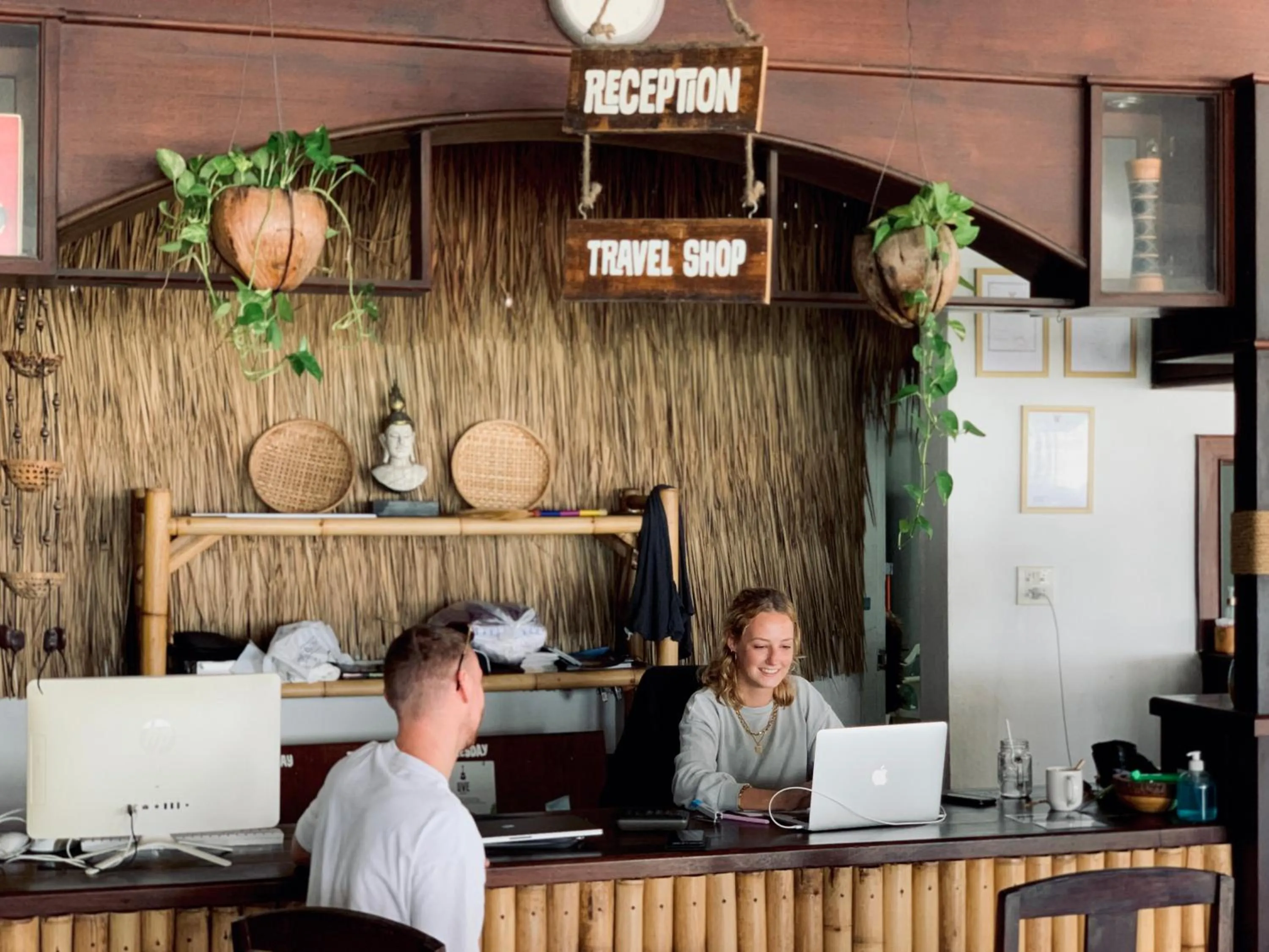 People in Tiki Beach Koh Phangan Beach Restaurant Bar and Coworking