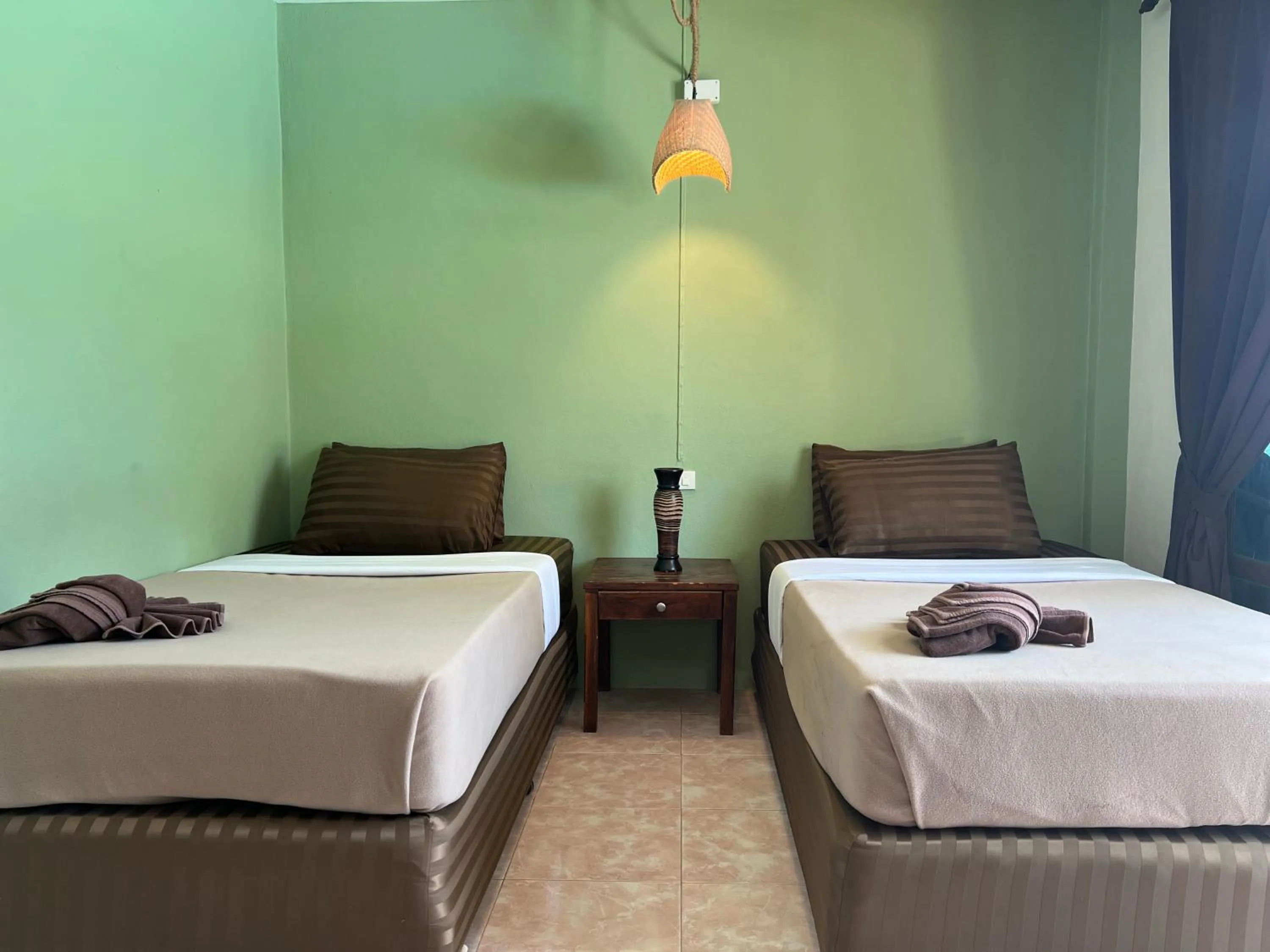 Bed in Tiki Beach Koh Phangan Beach Restaurant Bar and Coworking