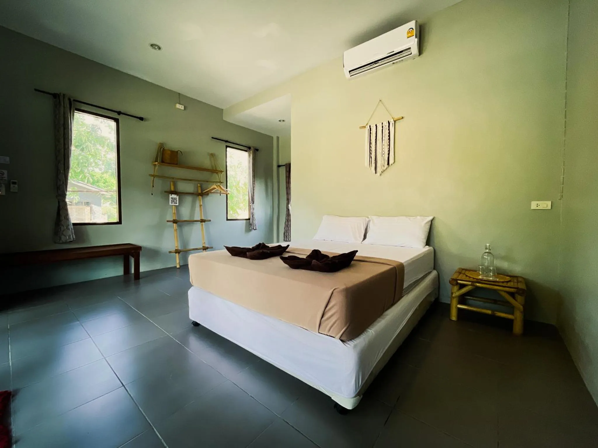 Bed in Tiki Beach Koh Phangan Beach Restaurant Bar and Coworking