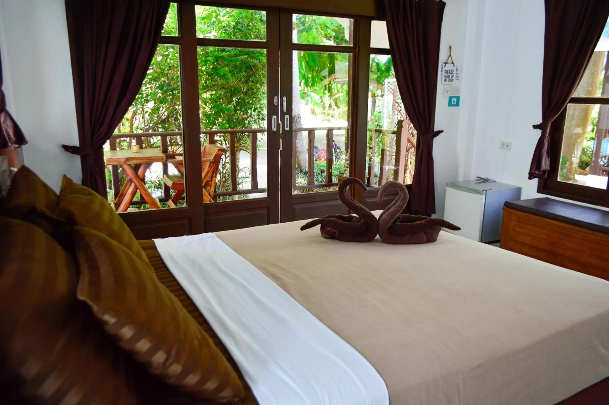 Bed in Tiki Beach Koh Phangan Beach Restaurant Bar and Coworking