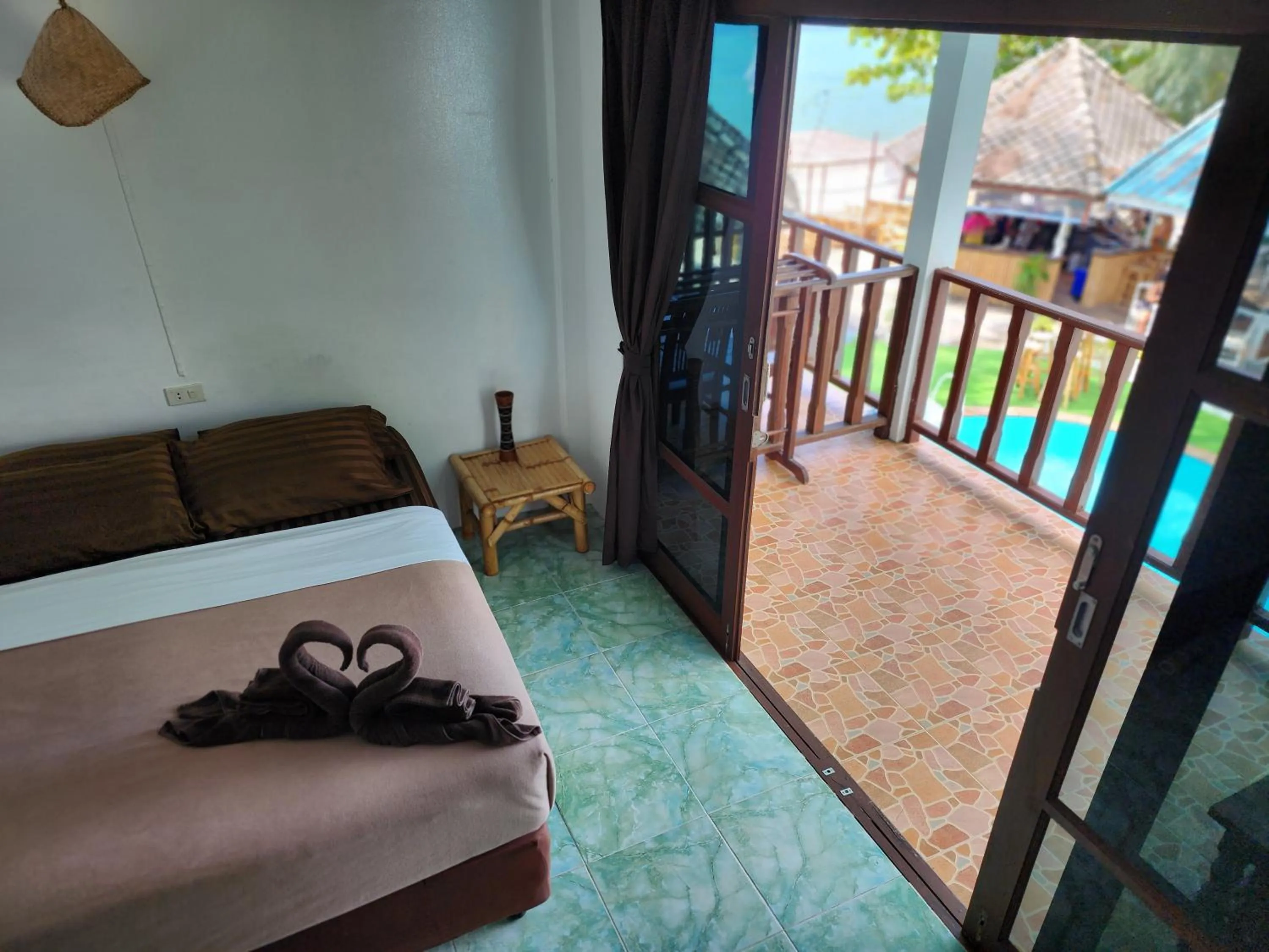 Bed in Tiki Beach Koh Phangan Beach Restaurant Bar and Coworking