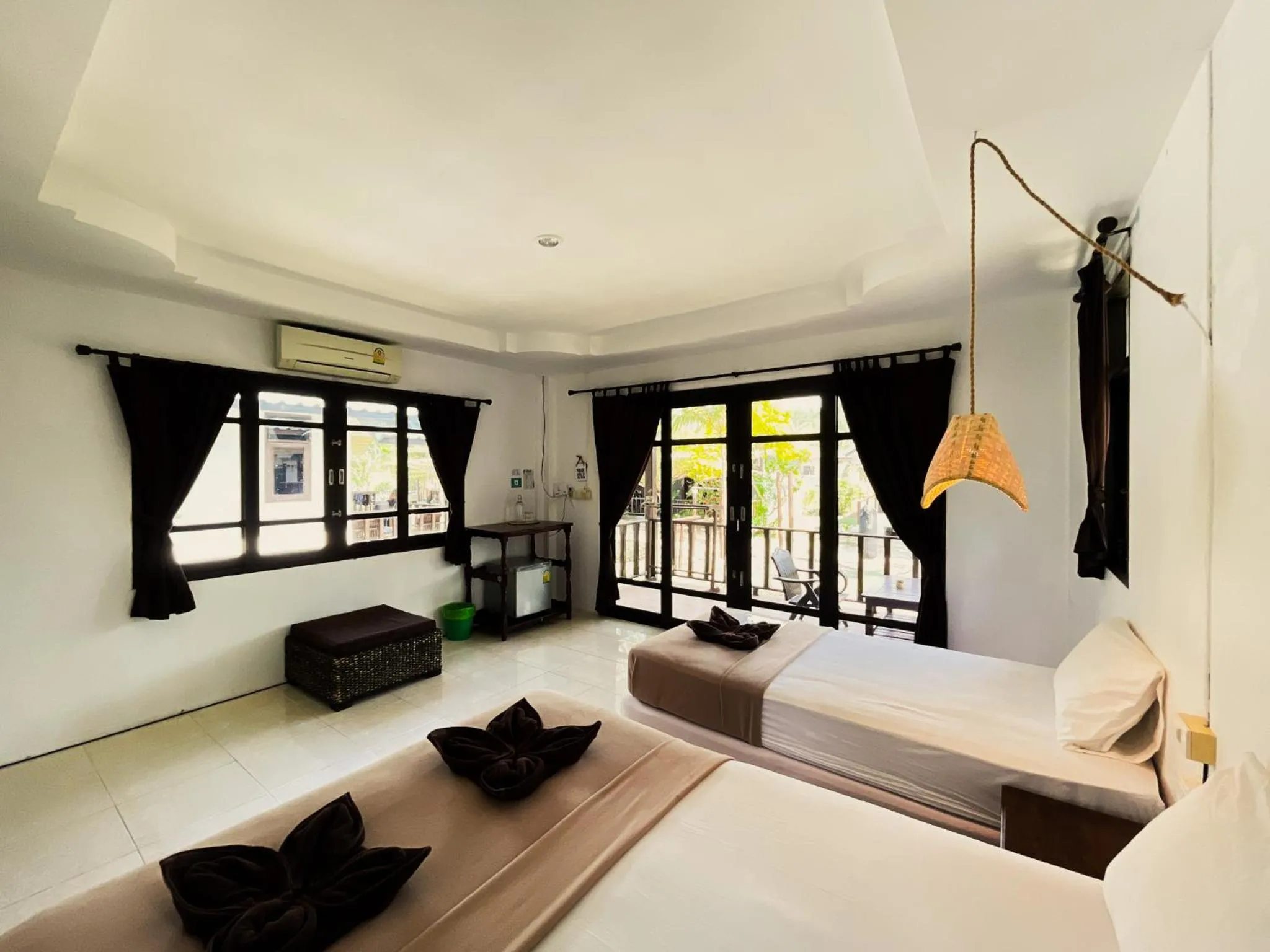 Bed in Tiki Beach Koh Phangan Beach Restaurant Bar and Coworking