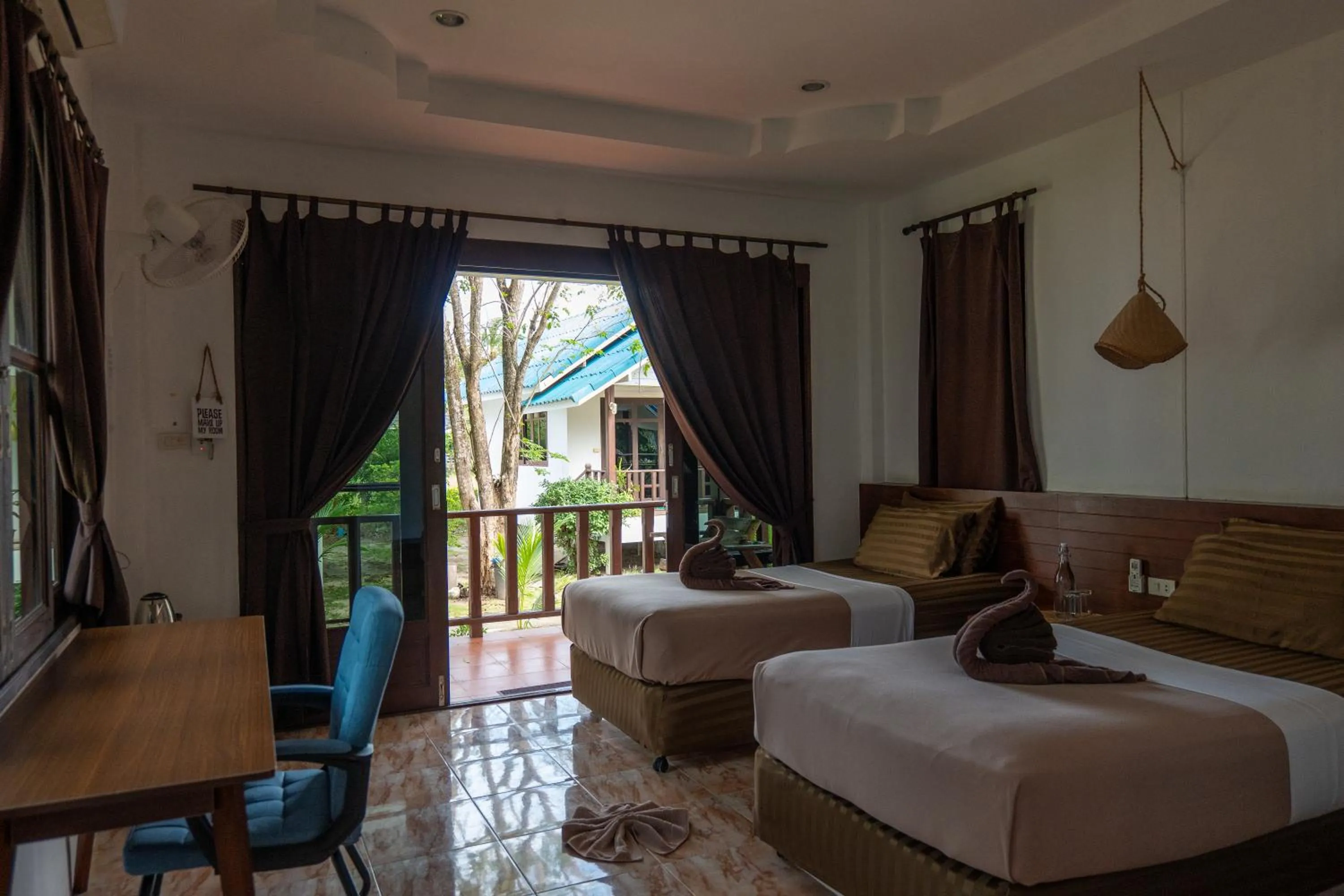 Bed in Tiki Beach Koh Phangan Beach Restaurant Bar and Coworking