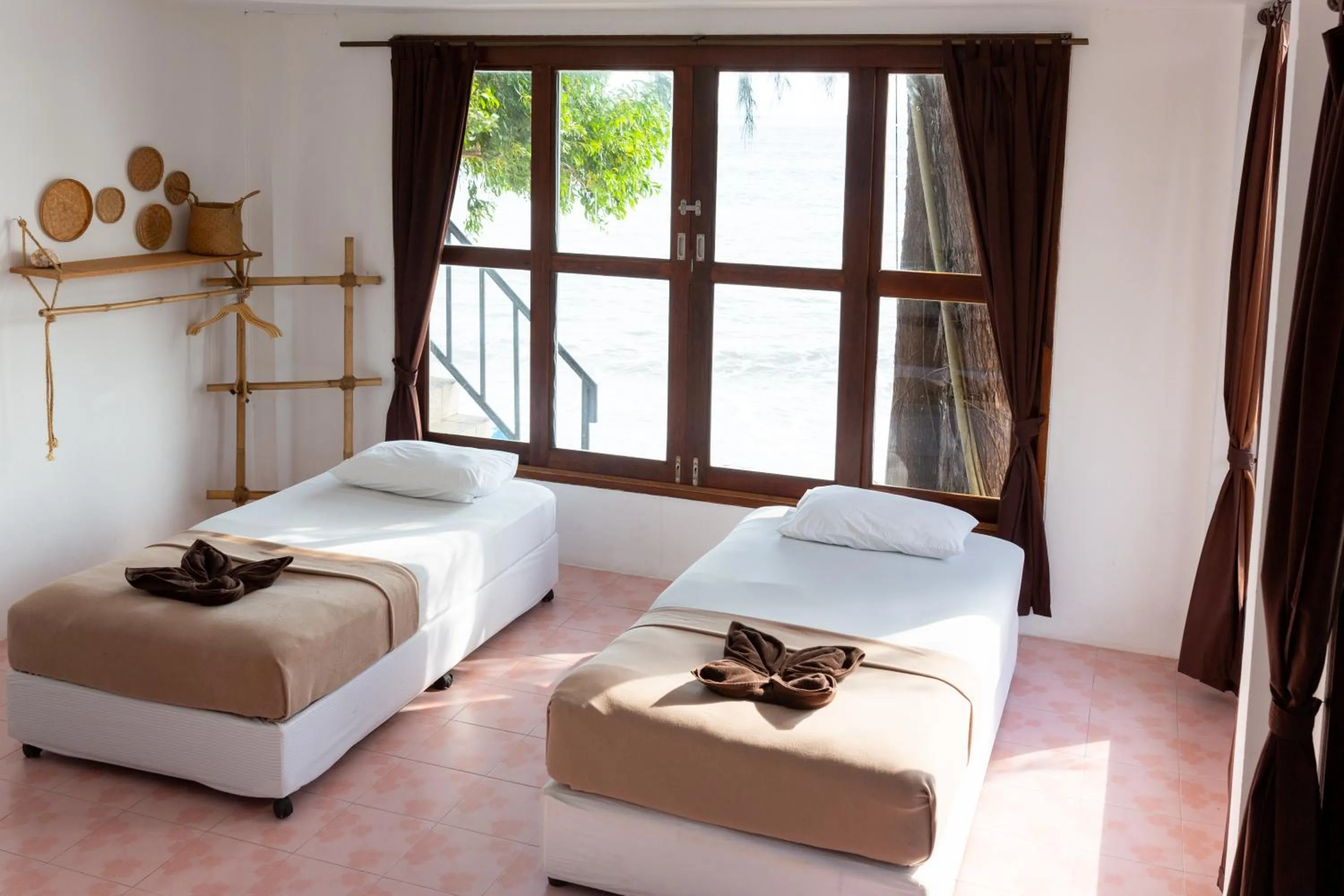 Bed in Tiki Beach Koh Phangan Beach Restaurant Bar and Coworking