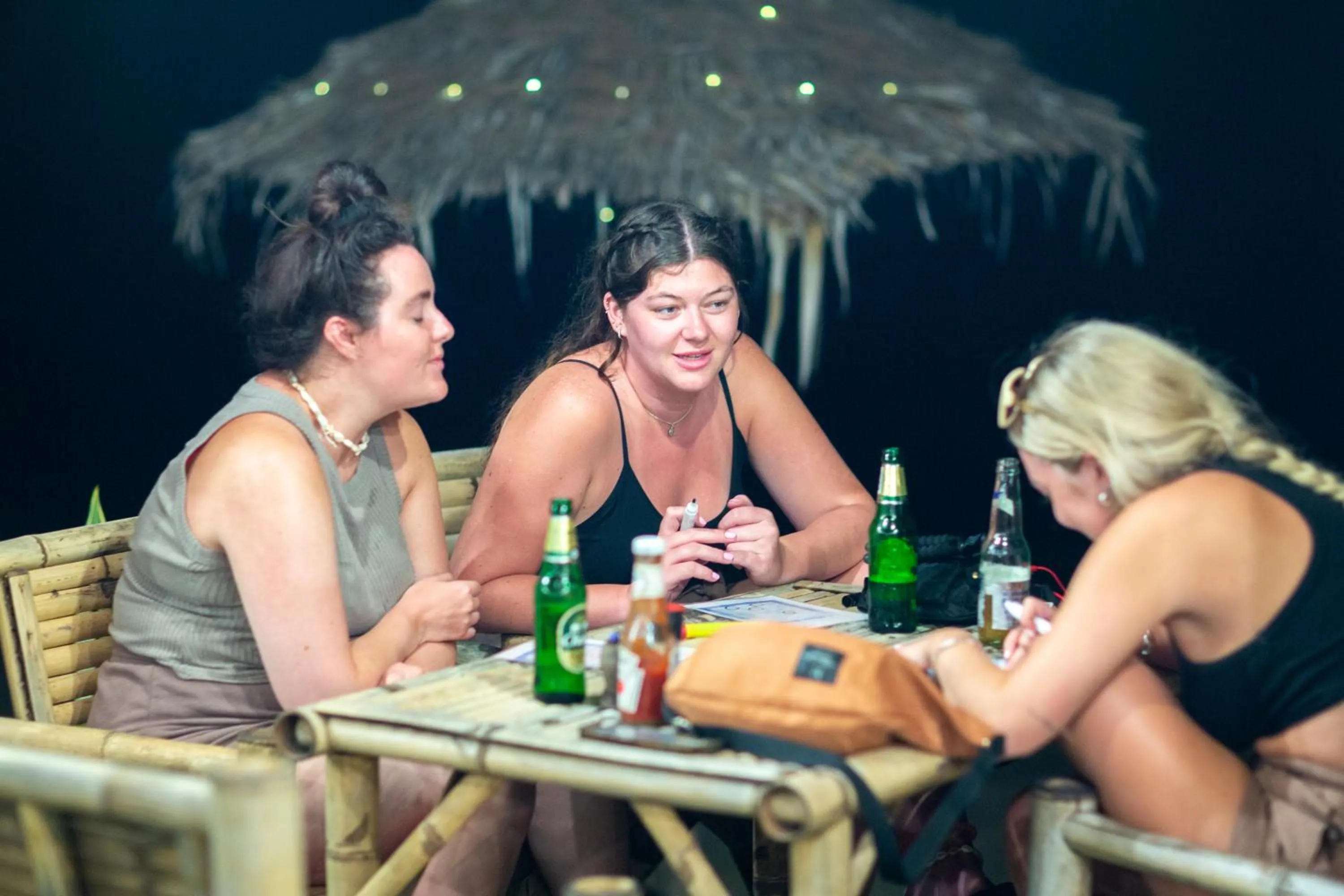 Night in Tiki Beach Koh Phangan Beach Restaurant Bar and Coworking