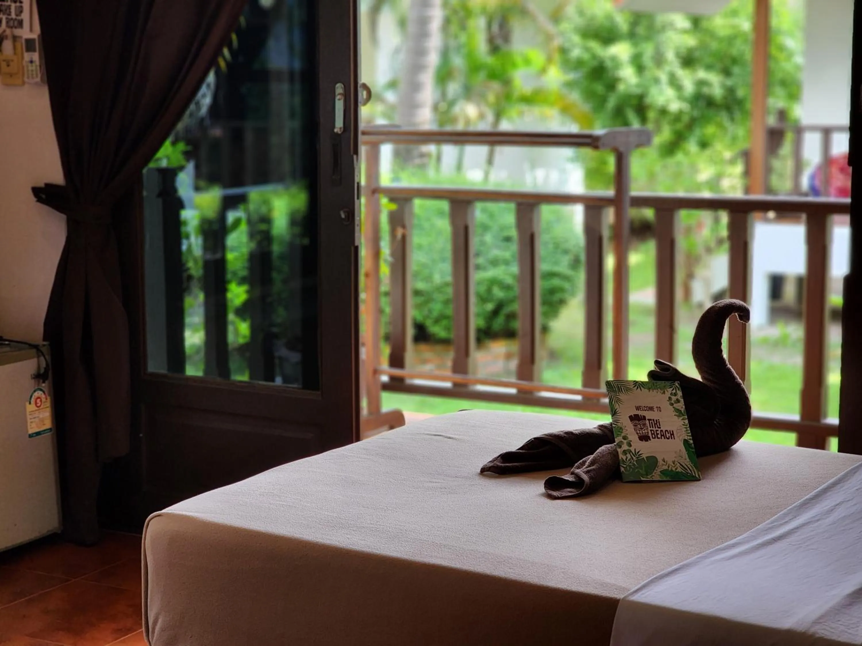 Bed in Tiki Beach Koh Phangan Beach Restaurant Bar and Coworking