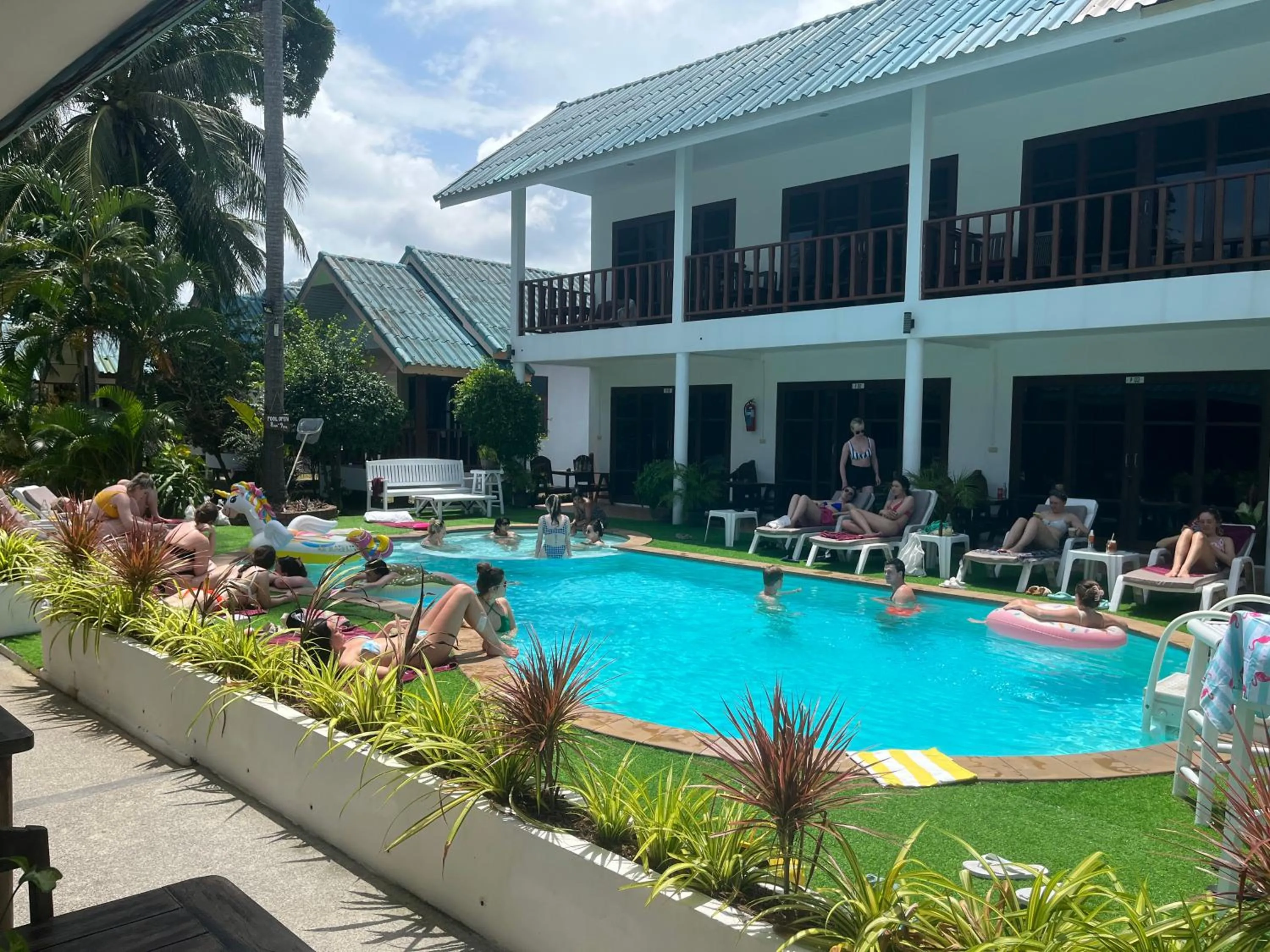 Pool view in Tiki Beach Koh Phangan Beach Restaurant Bar and Coworking