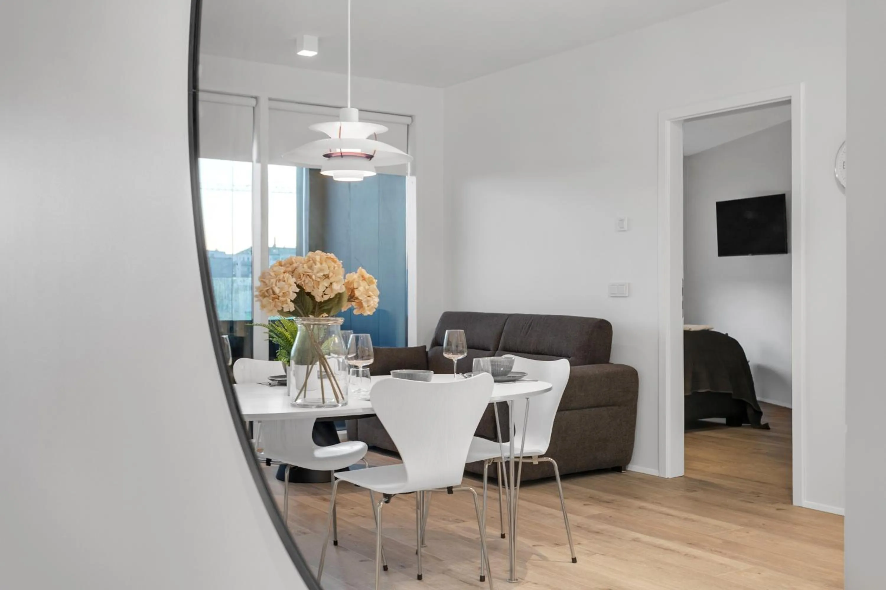 Living room in Sif Apartments by Heimaleiga