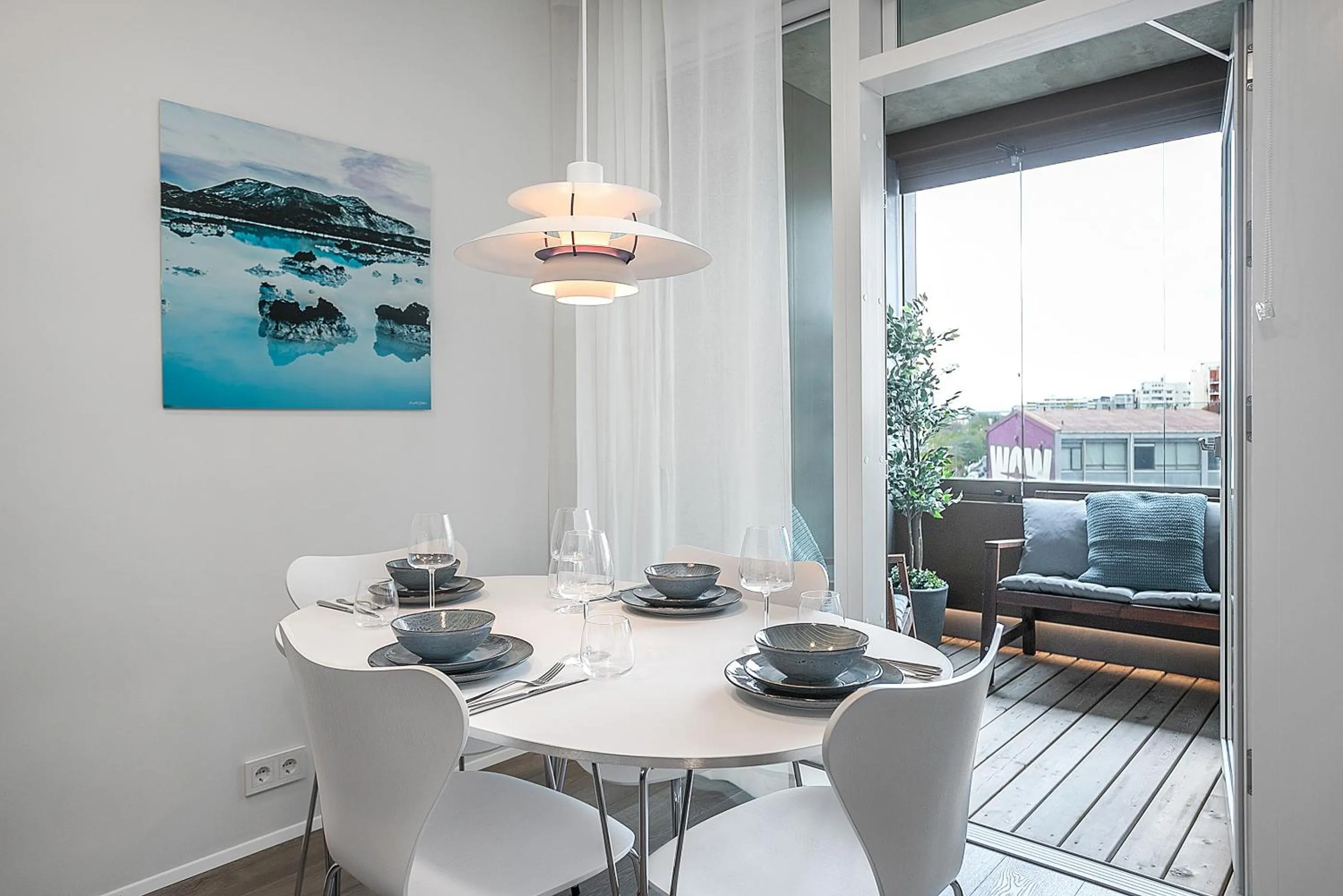 Living room in Sif Apartments by Heimaleiga