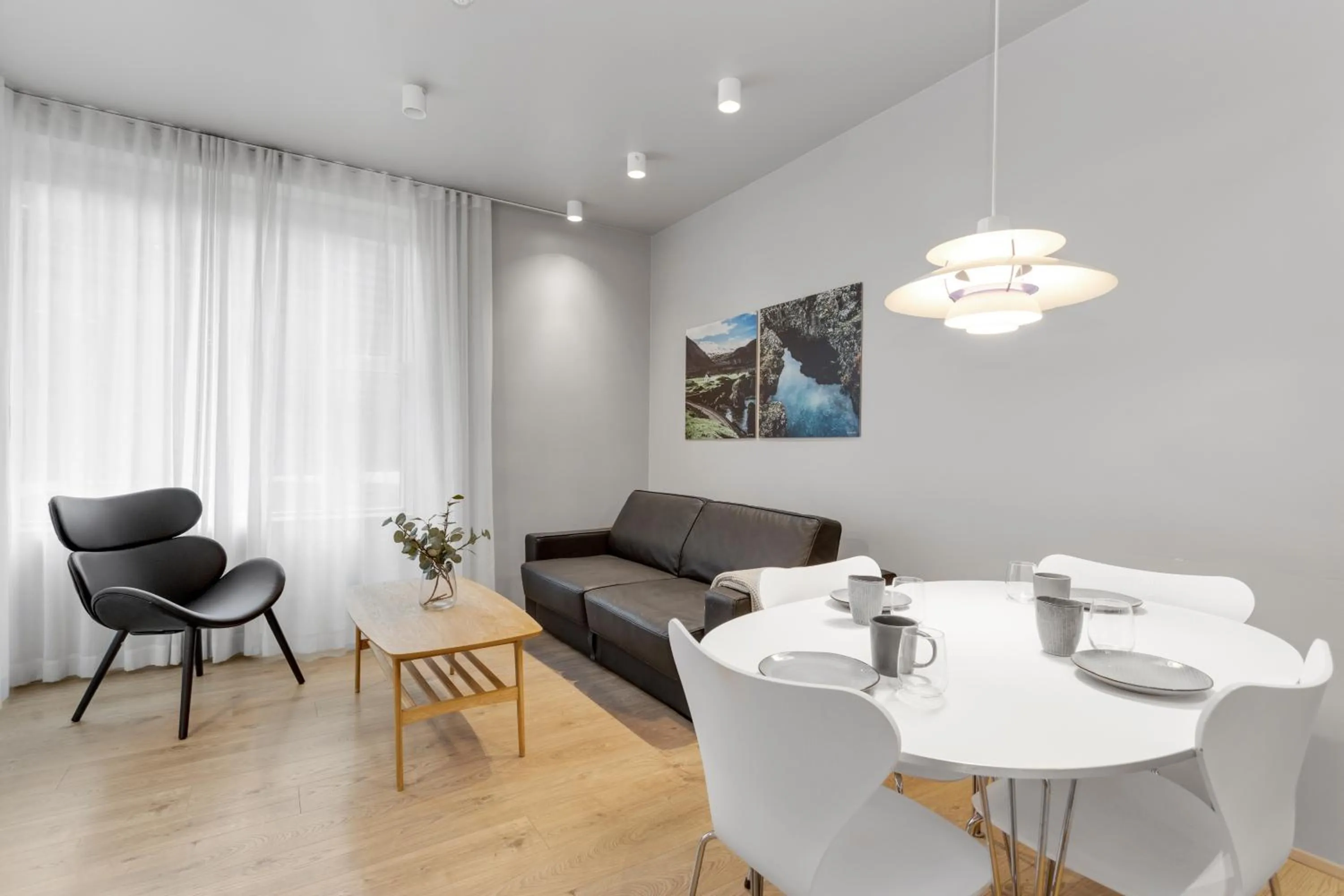 Living room in Sif Apartments by Heimaleiga