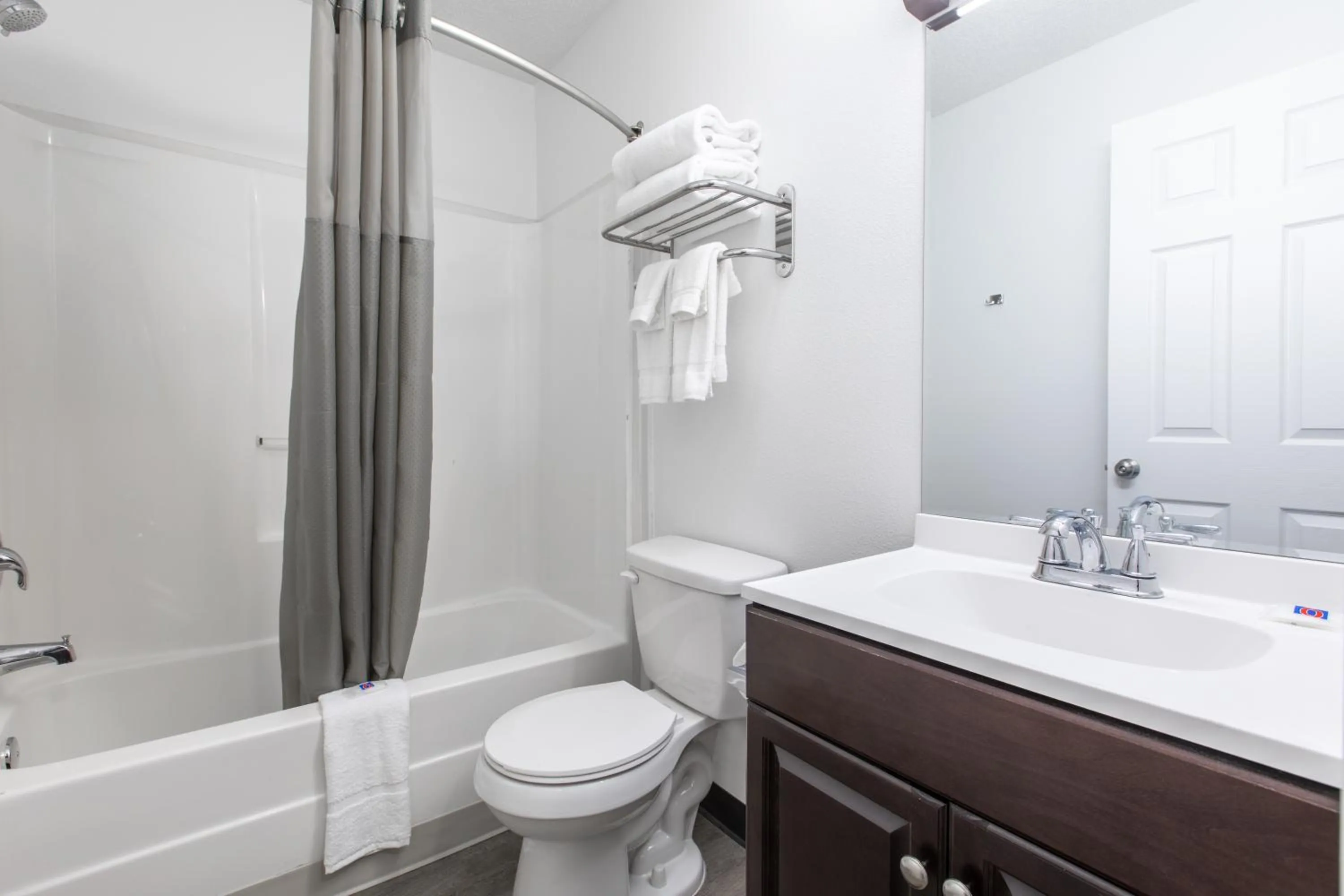 Shower in Studio 6-Greenville, SC - I-85 Near Downtown