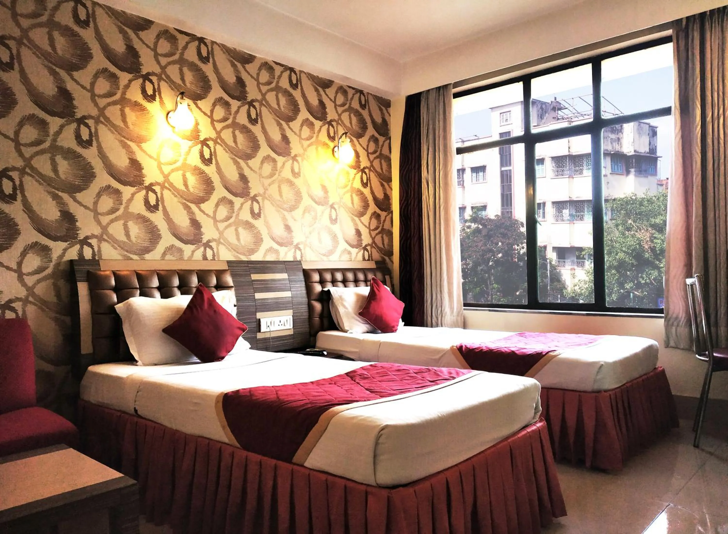 Decorative detail, Bed in Hotel Executive Tower