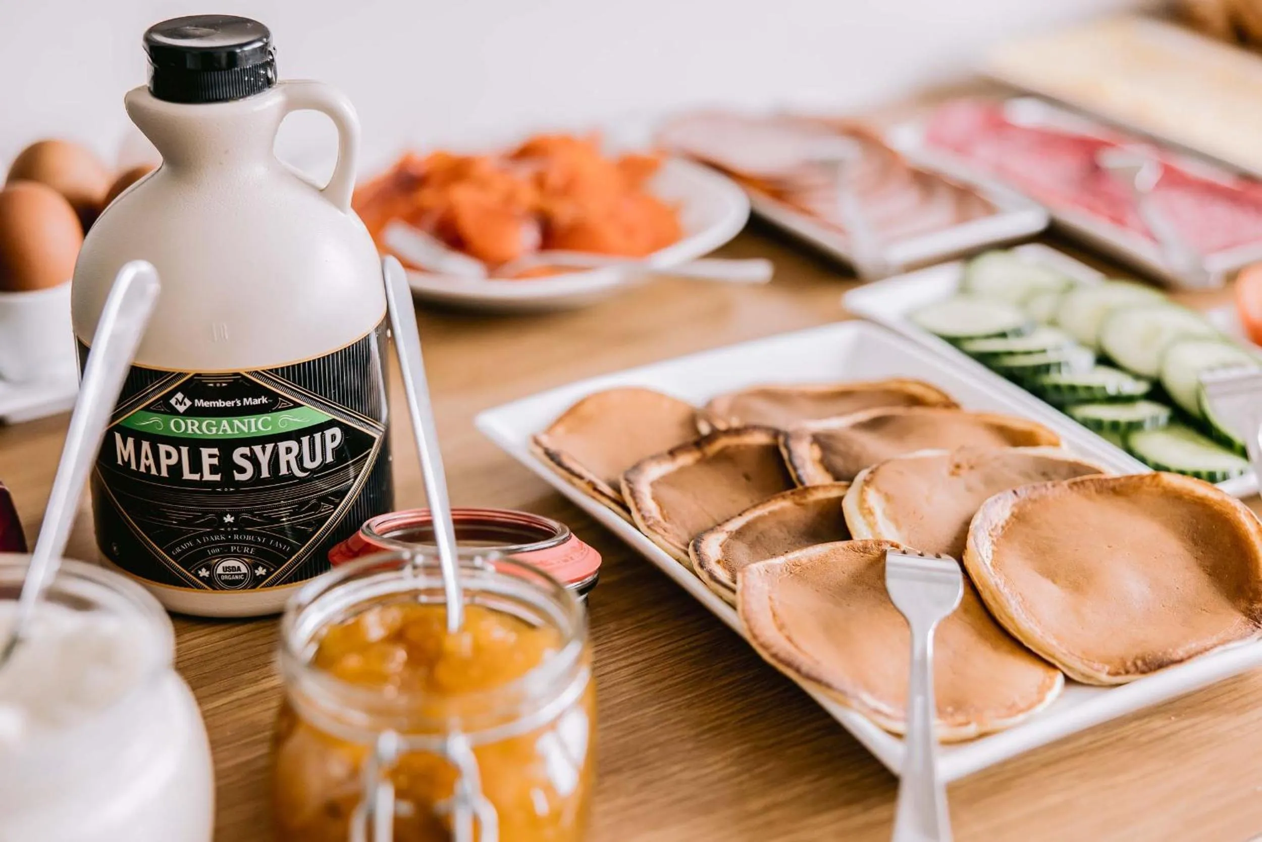 Buffet breakfast in Hlid Bed and Breakfast