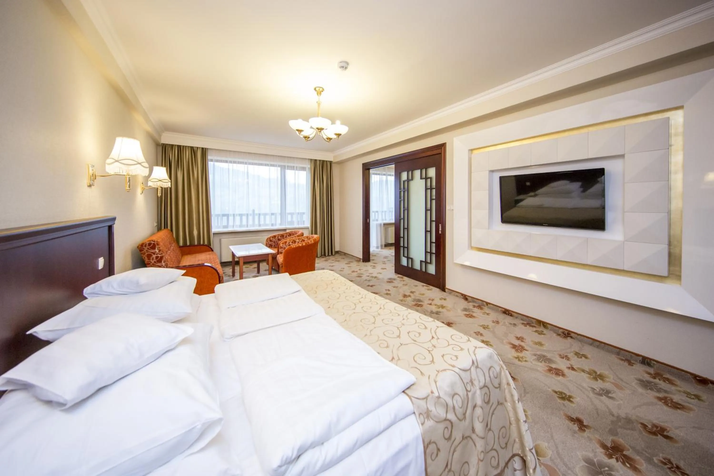 Bed in Hotel Gołębiewski Wisła