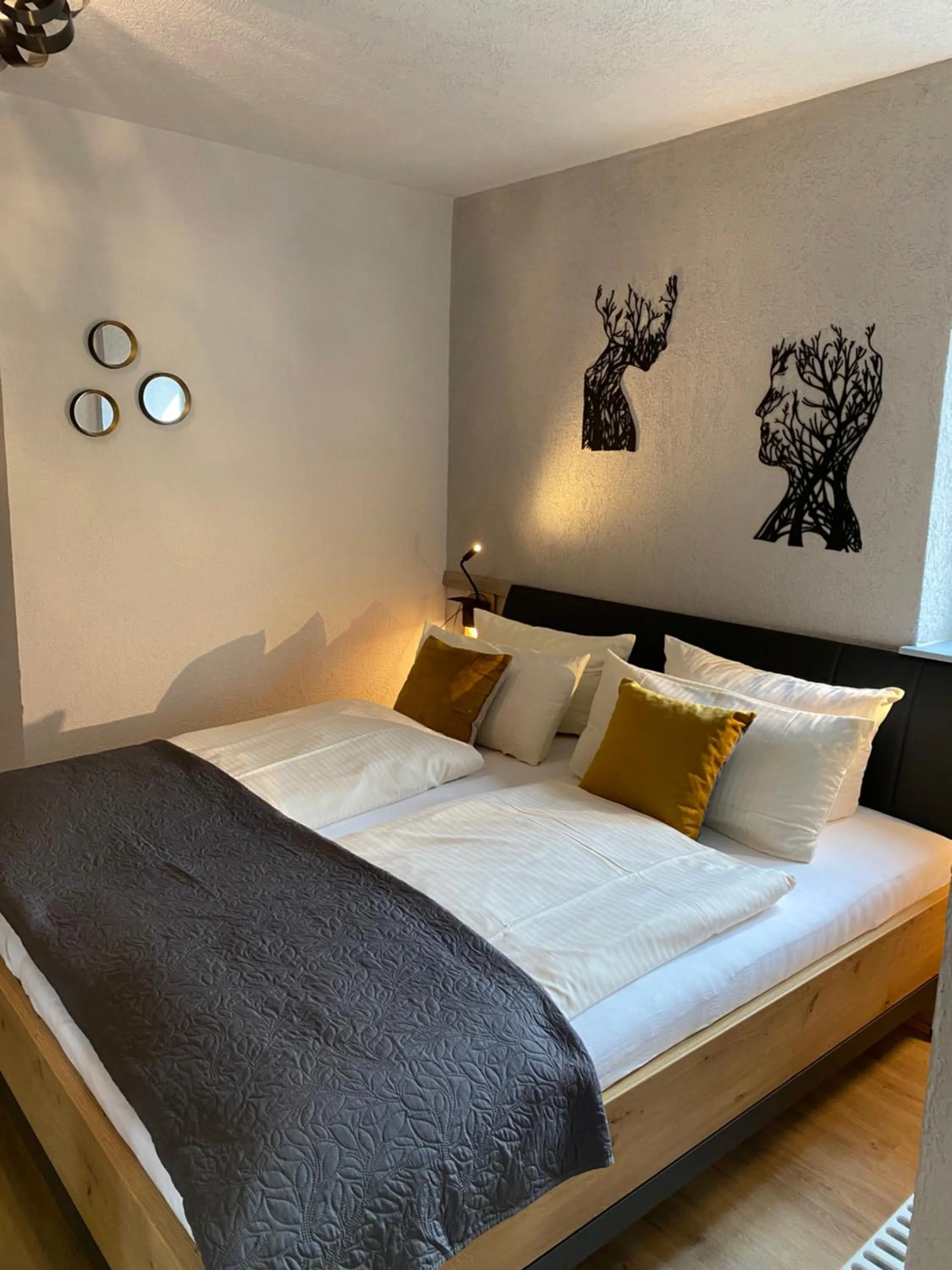 Bedroom, Bed in Hotel & Restaurant Druidenstein