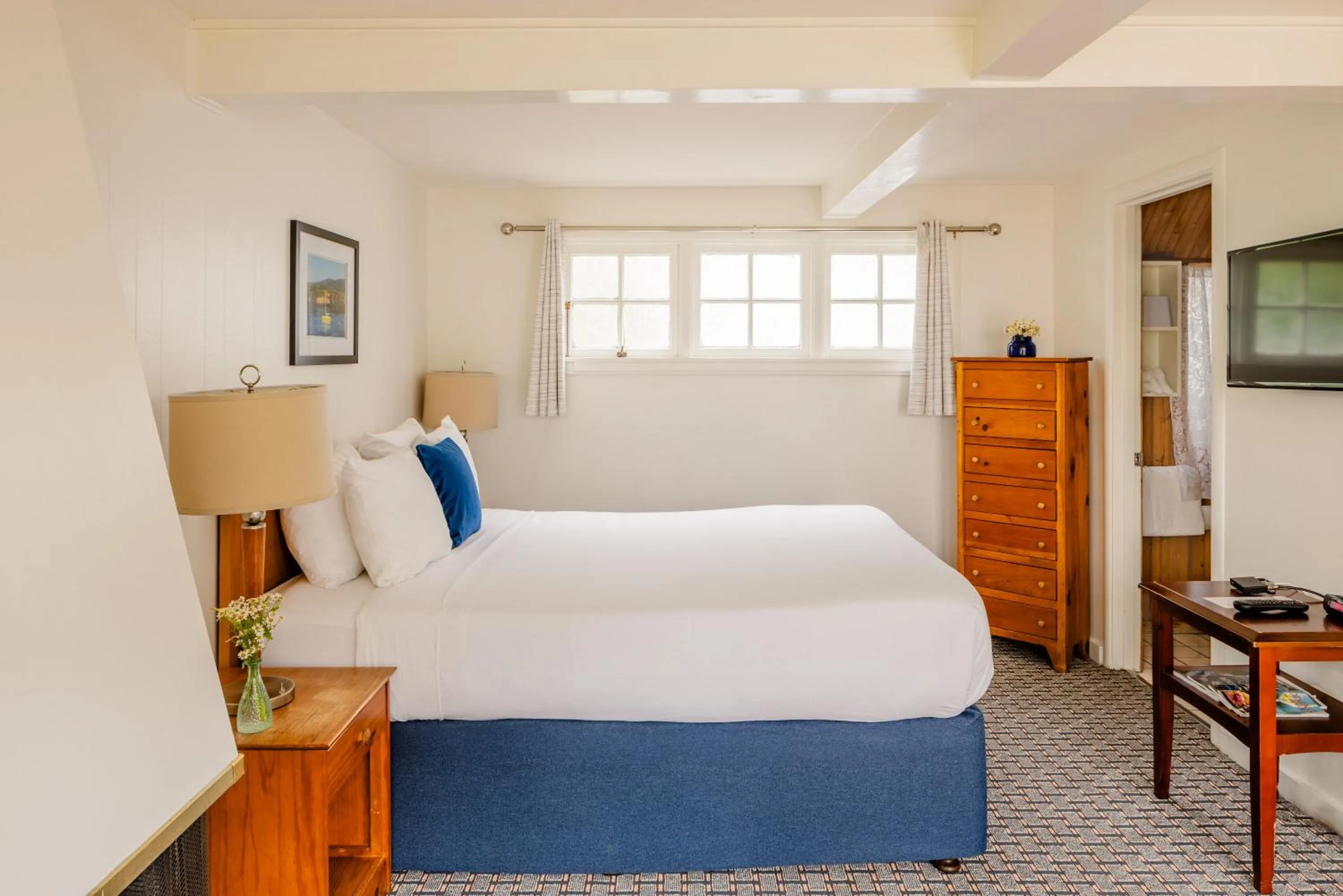 Bed in Carmel Fireplace Inn