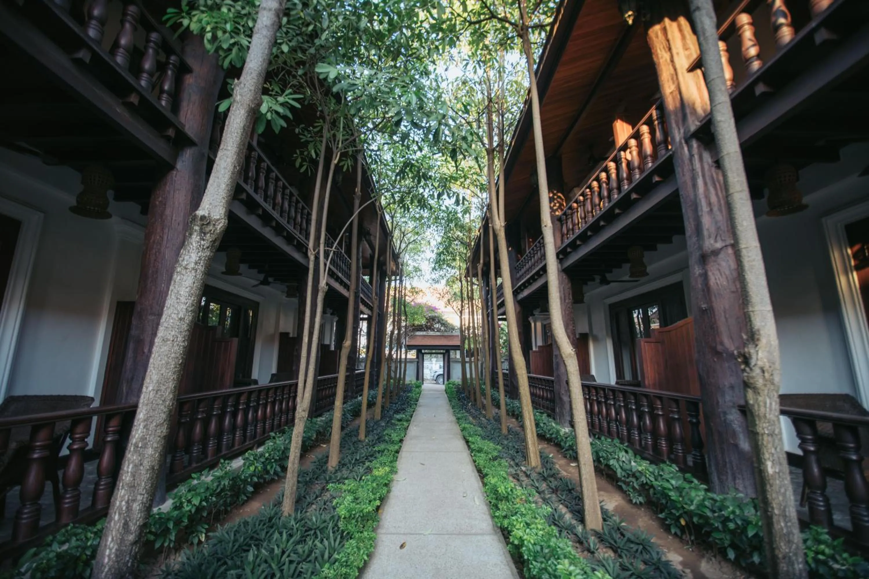 Street view in Treasure Hotel Laos