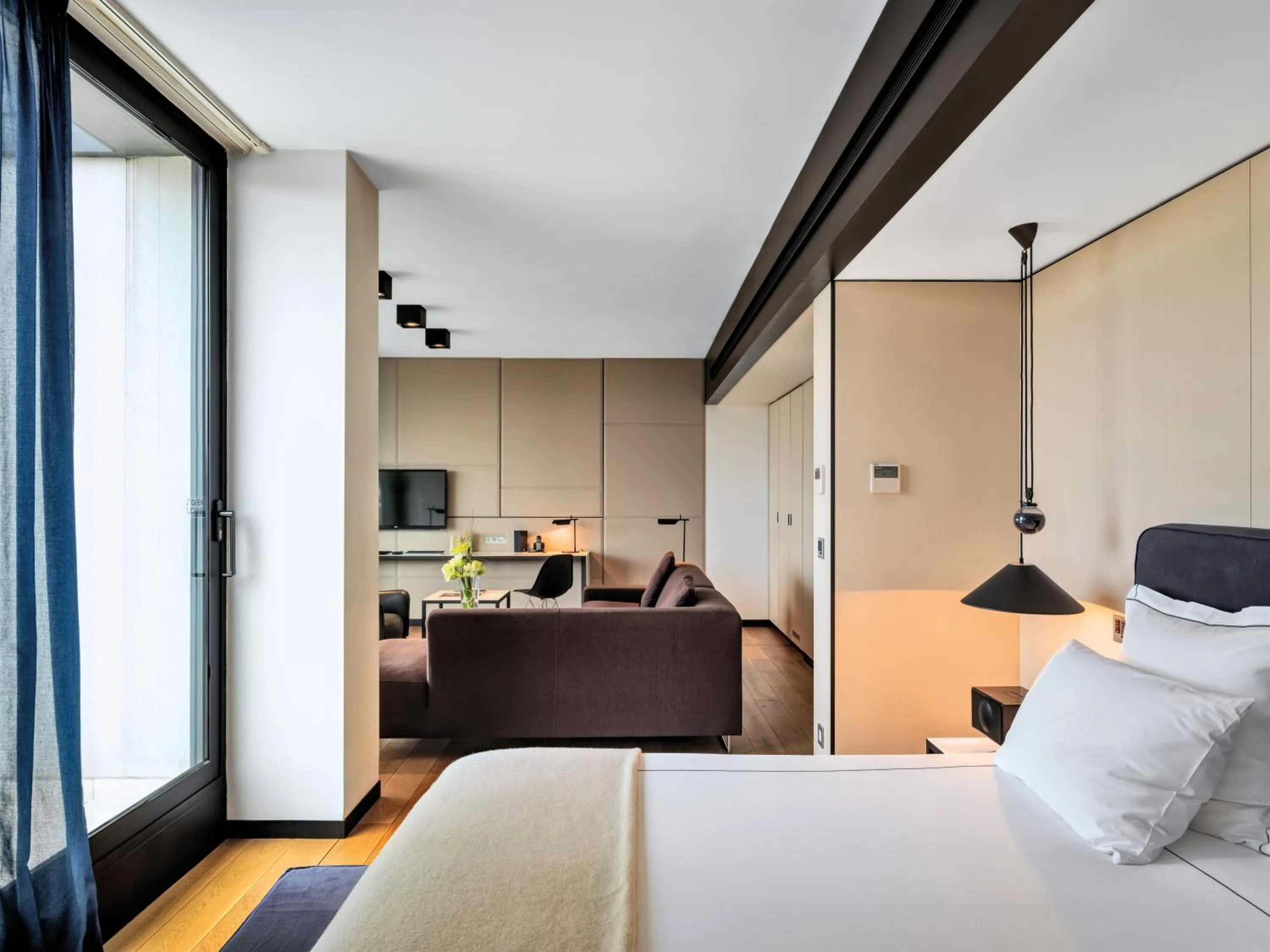 Seating area, Bed in Sense Hotel Sofia, a Member of Design Hotels