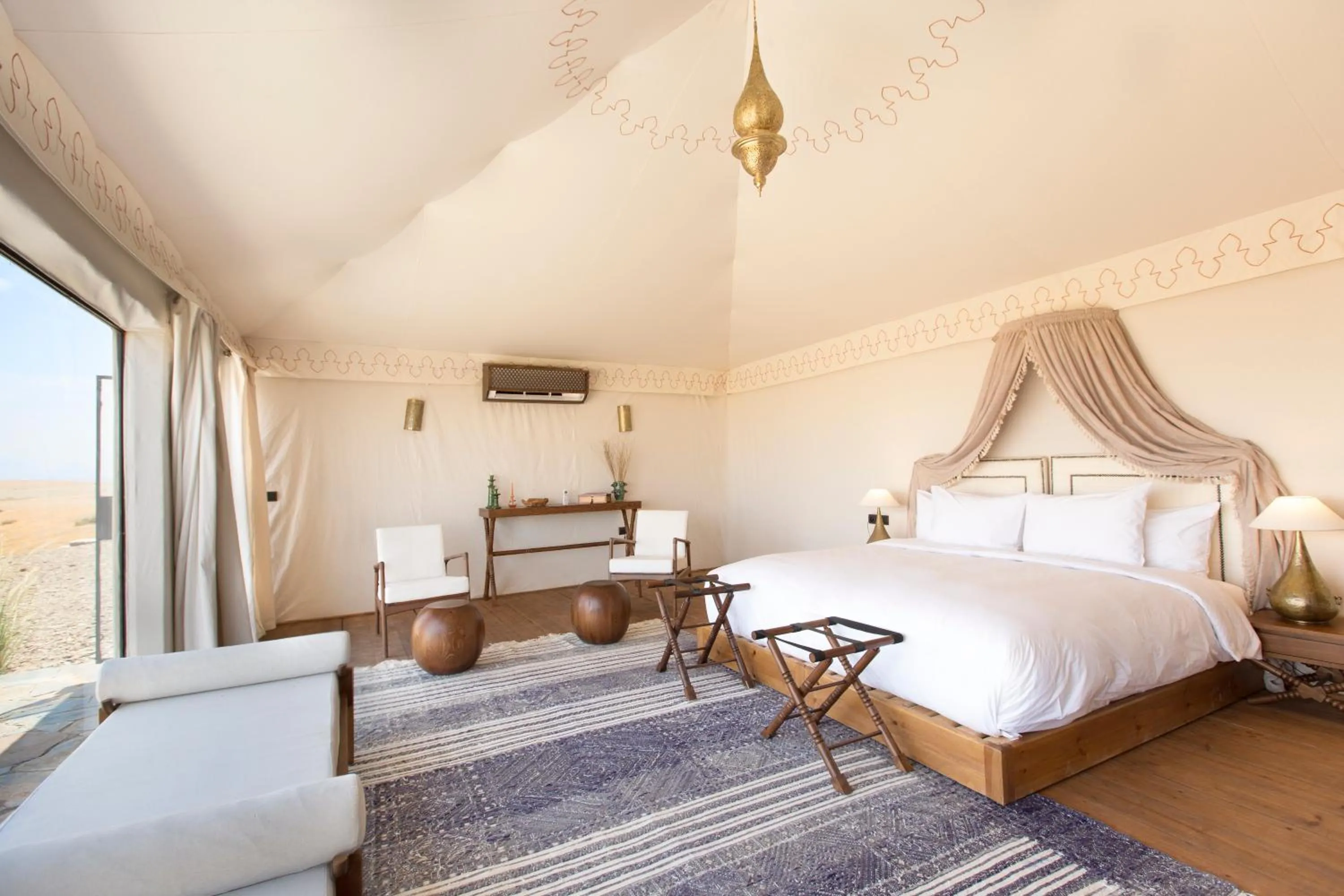 Bed in The White Camel Camp - Agafay Desert Activities