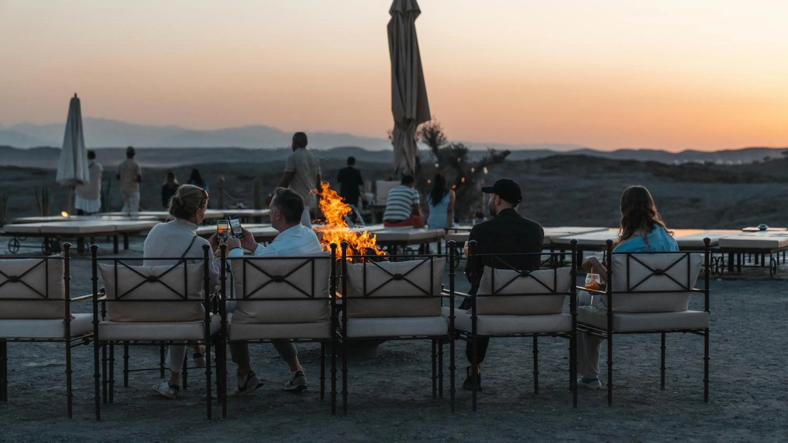 People in The White Camel Camp - Agafay Desert Activities