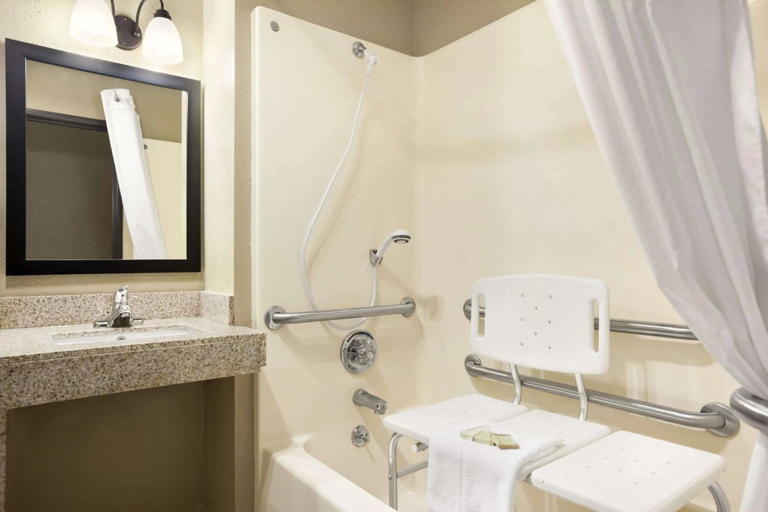 Bathroom in Super 8 by Wyndham Tuscola