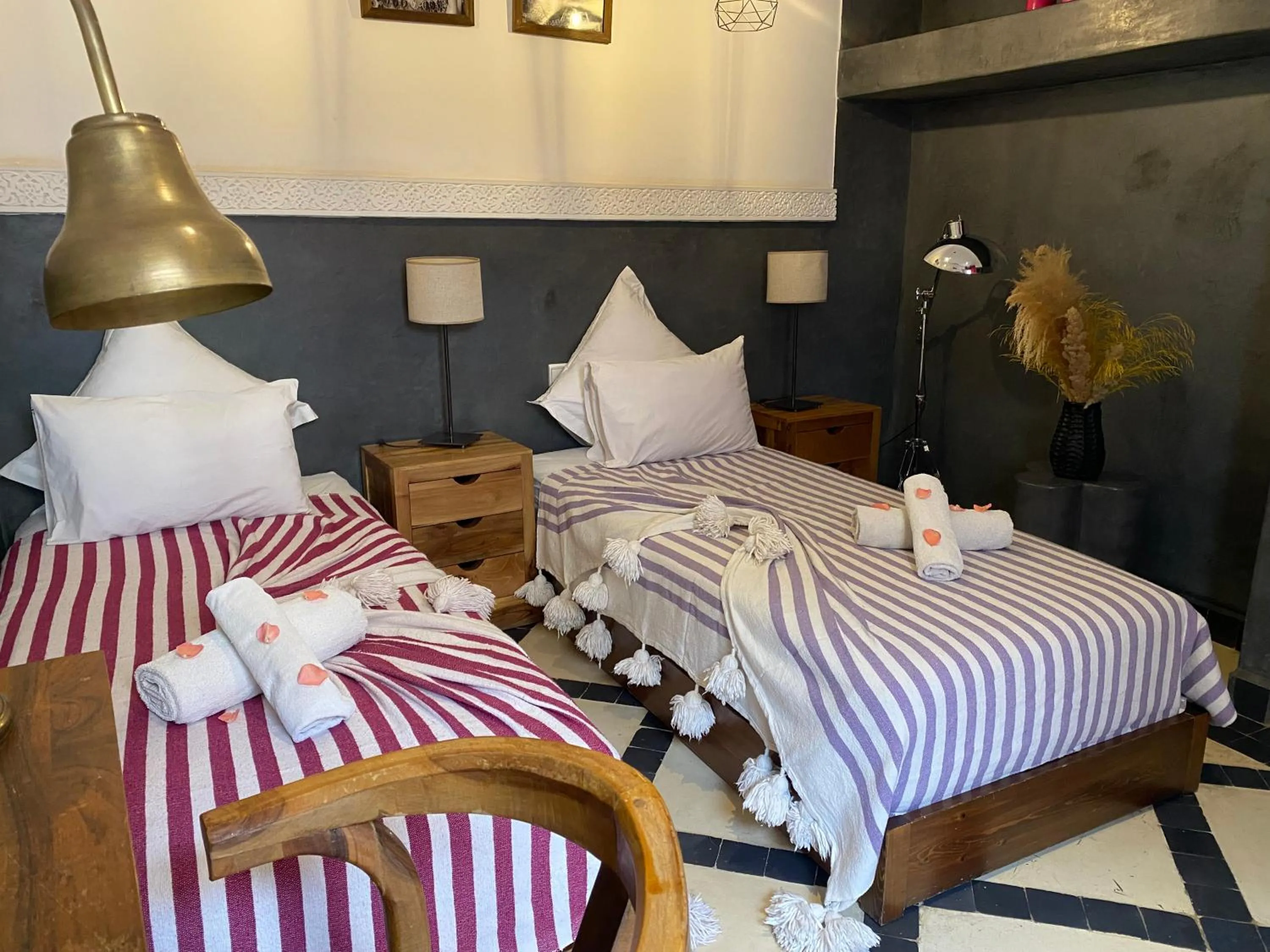 Bed in Riad Ambre et Jasmin