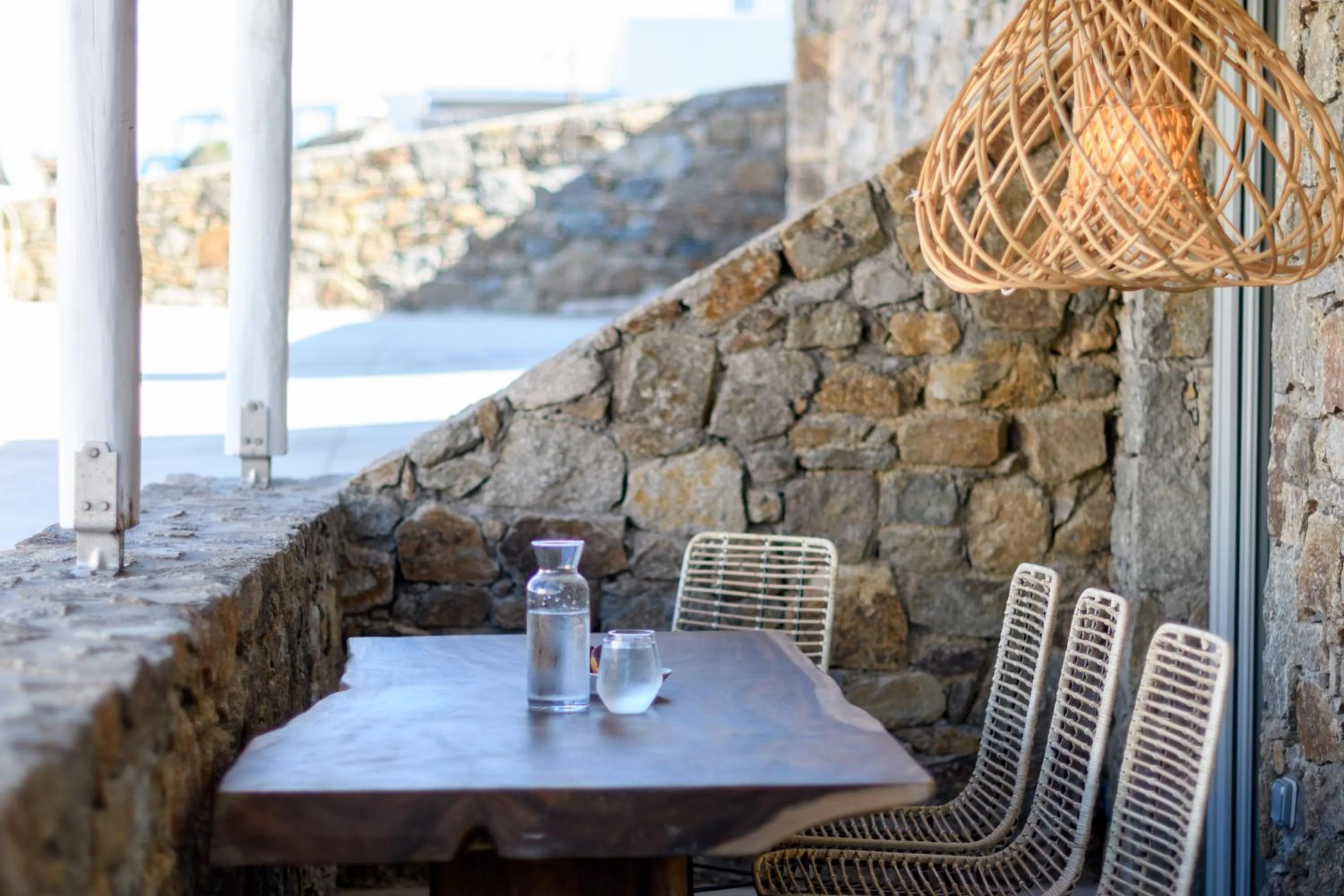 Dining area in The Summit of Mykonos