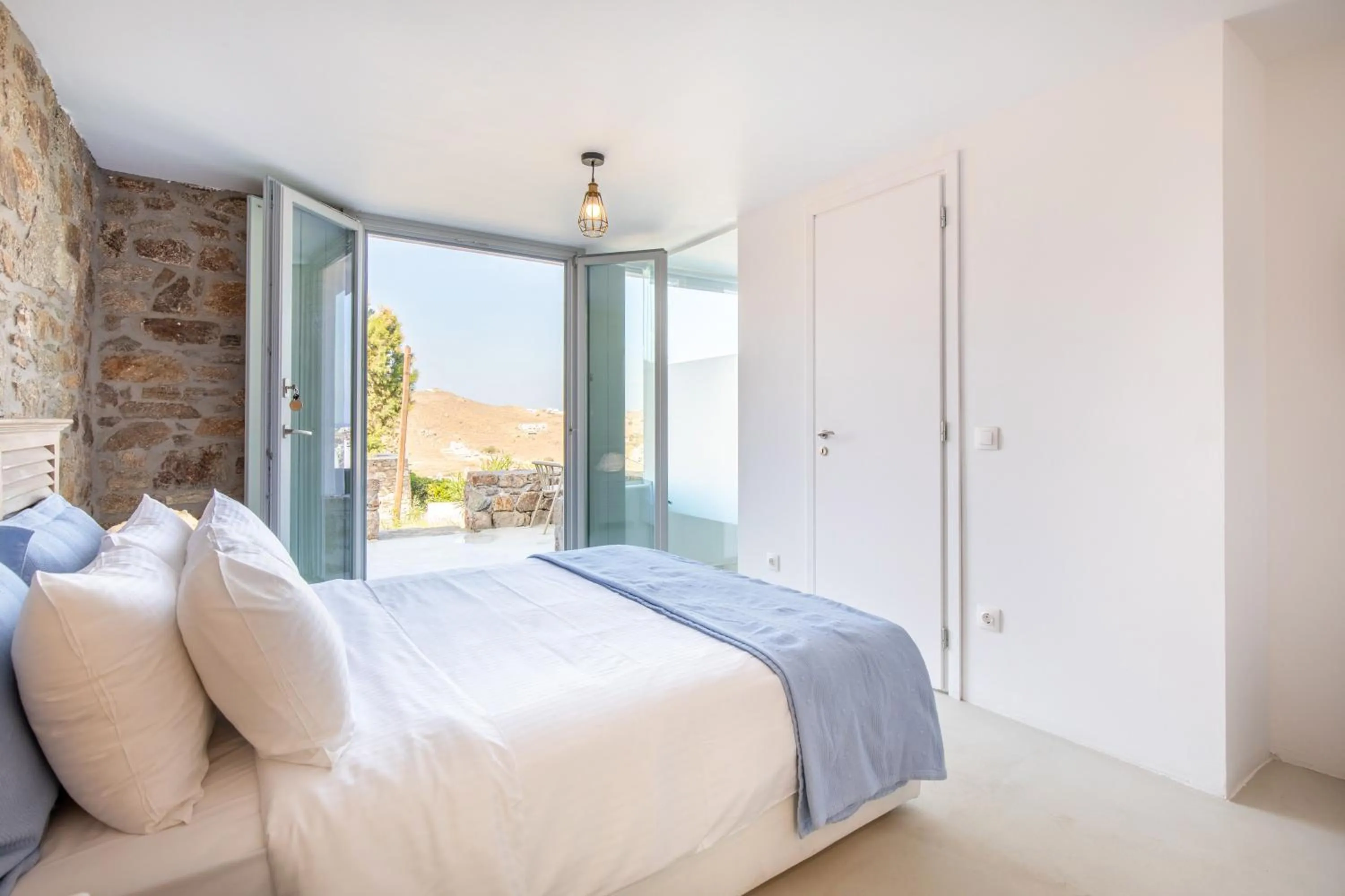 Patio, Bed in The Summit of Mykonos