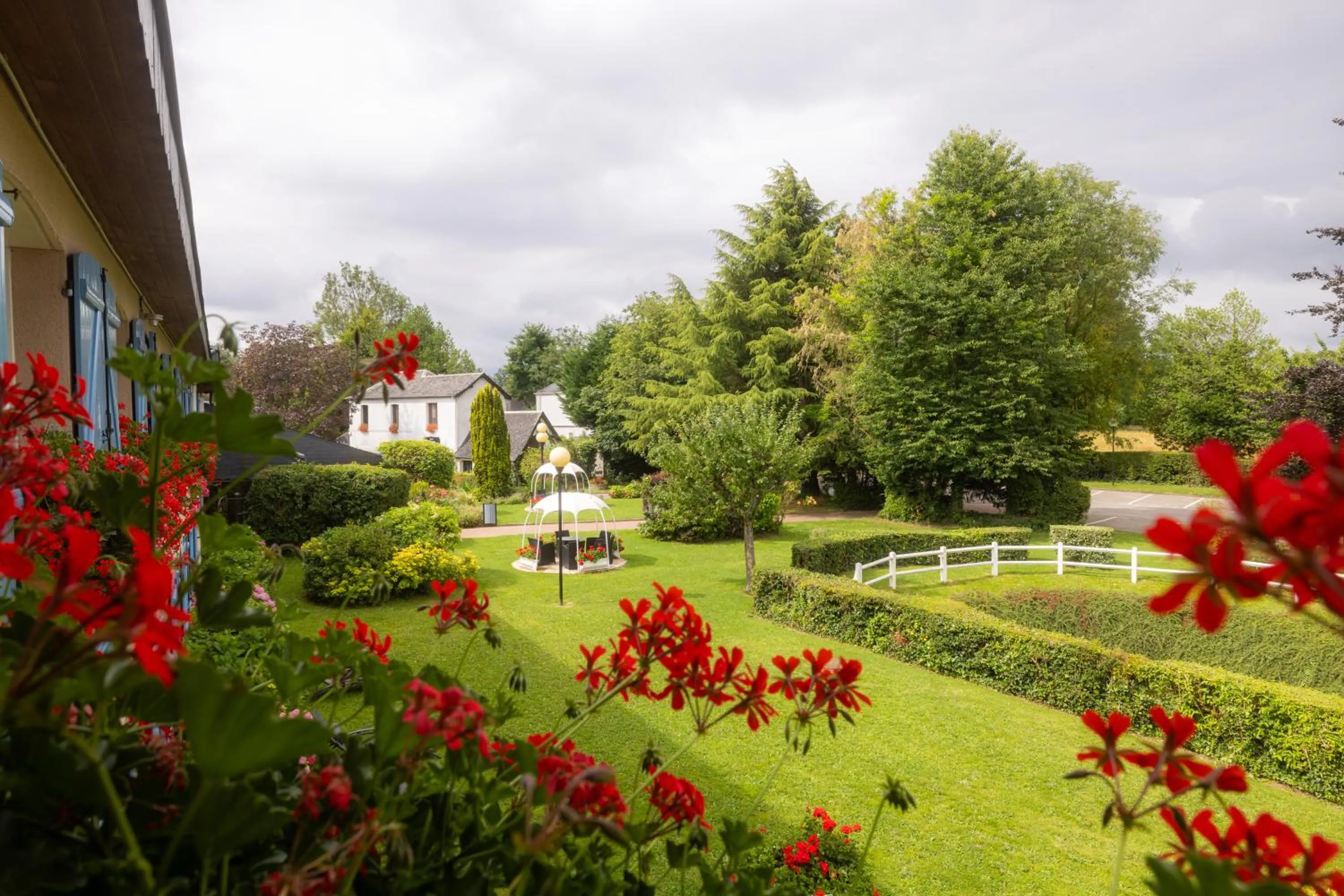 Garden view in La Berteliere, The Originals Relais