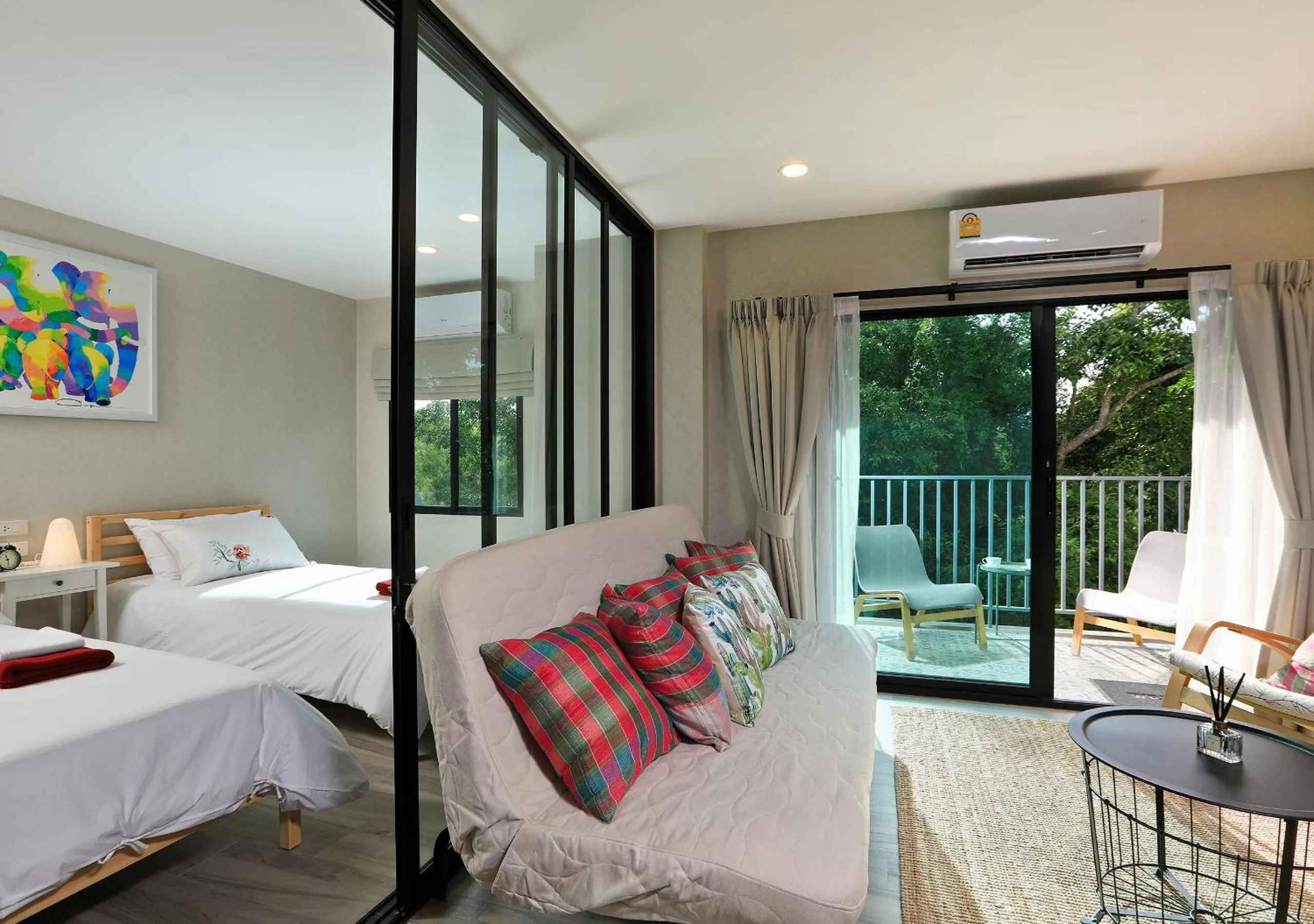 Balcony/Terrace, Bed in NaiYang beach Title Residencies by My Home Phuket