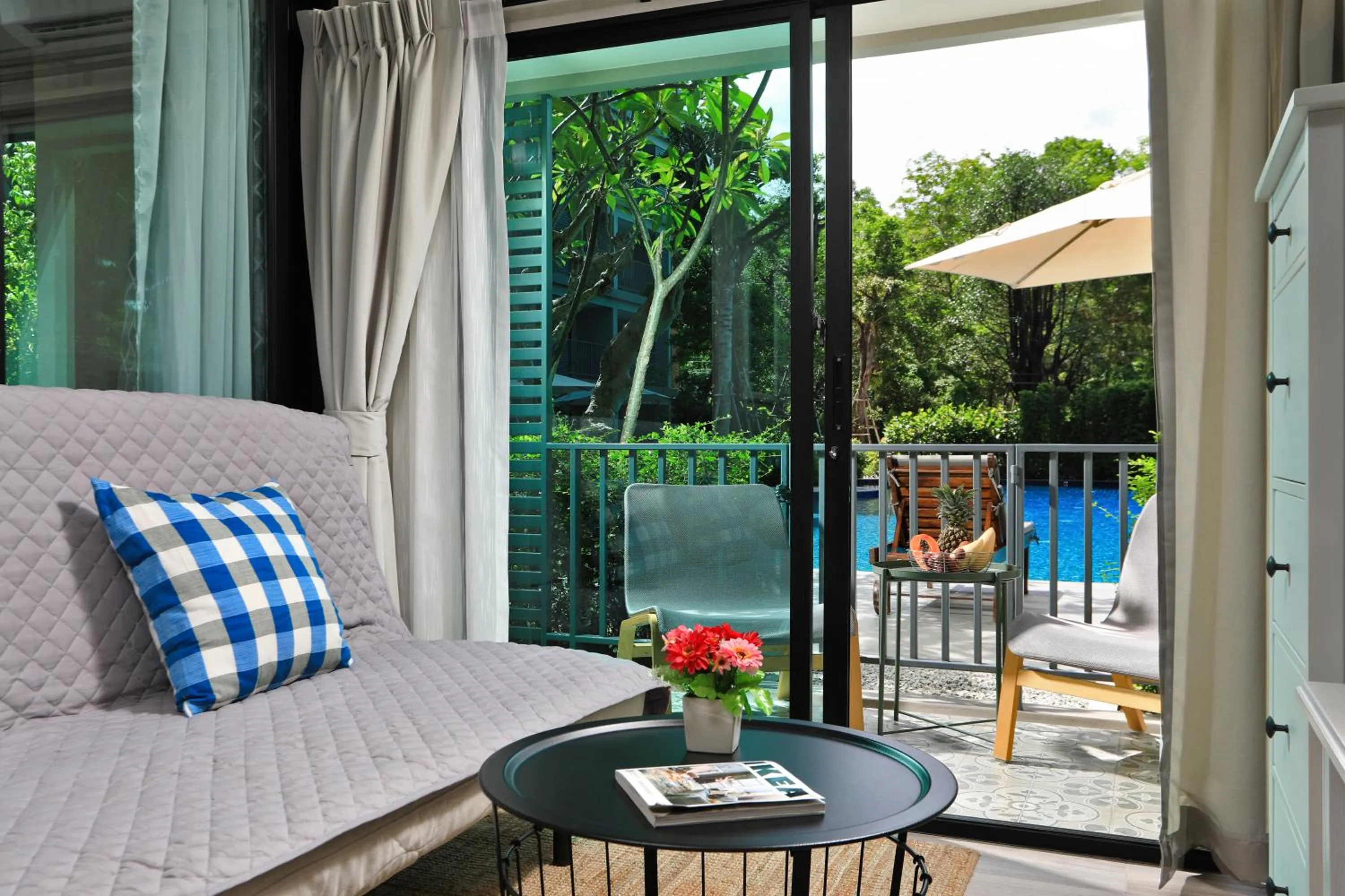 Living room in NaiYang beach Title Residencies by My Home Phuket