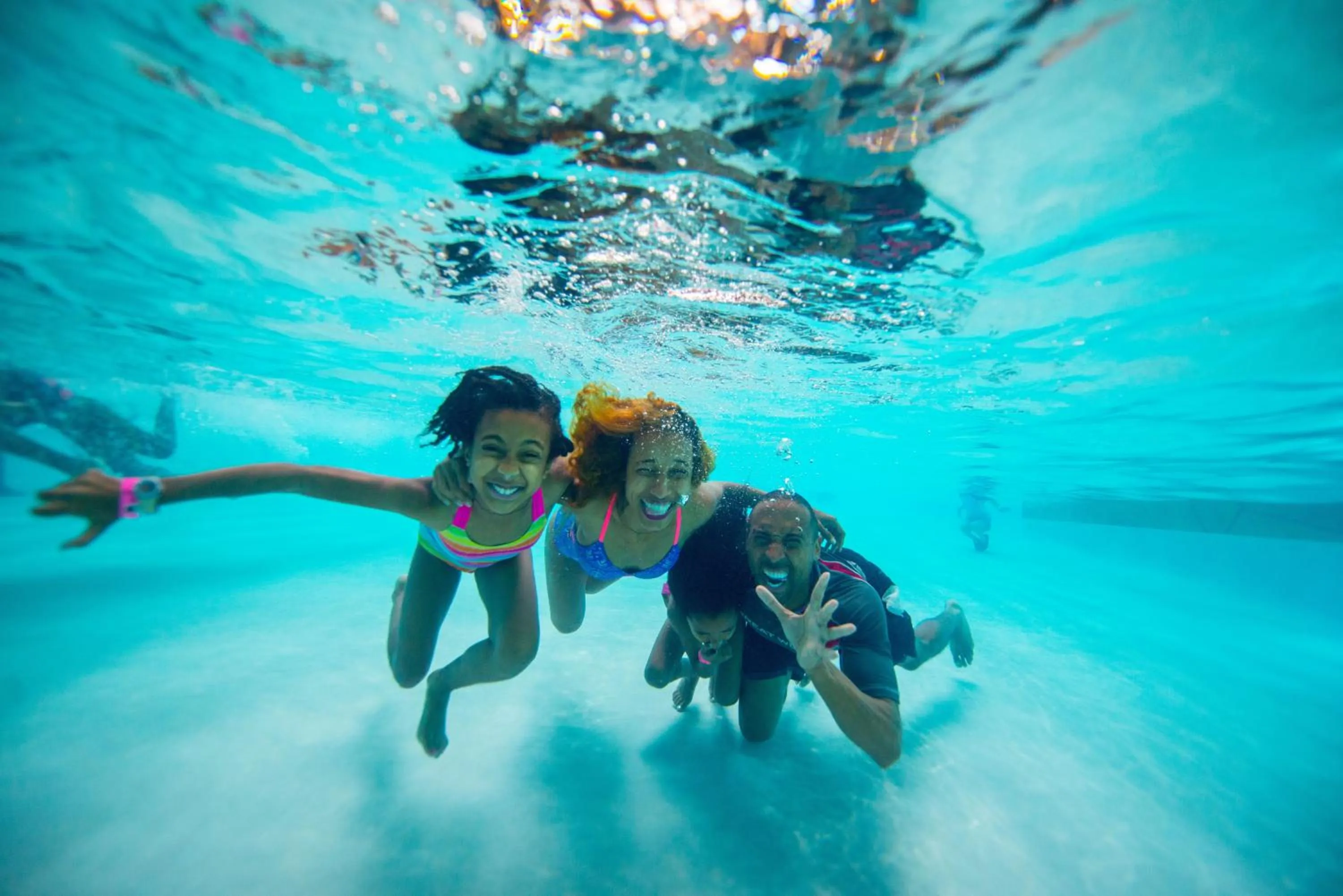 People in Great Wolf Lodge Traverse City