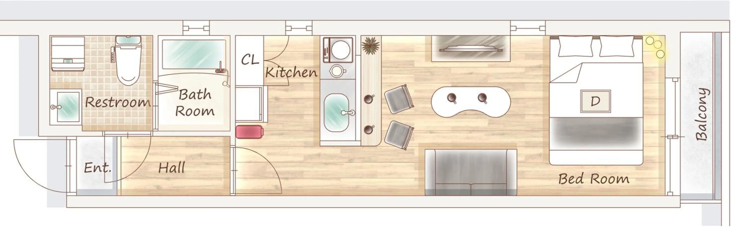 Floor plan in Rest inn Kyoto