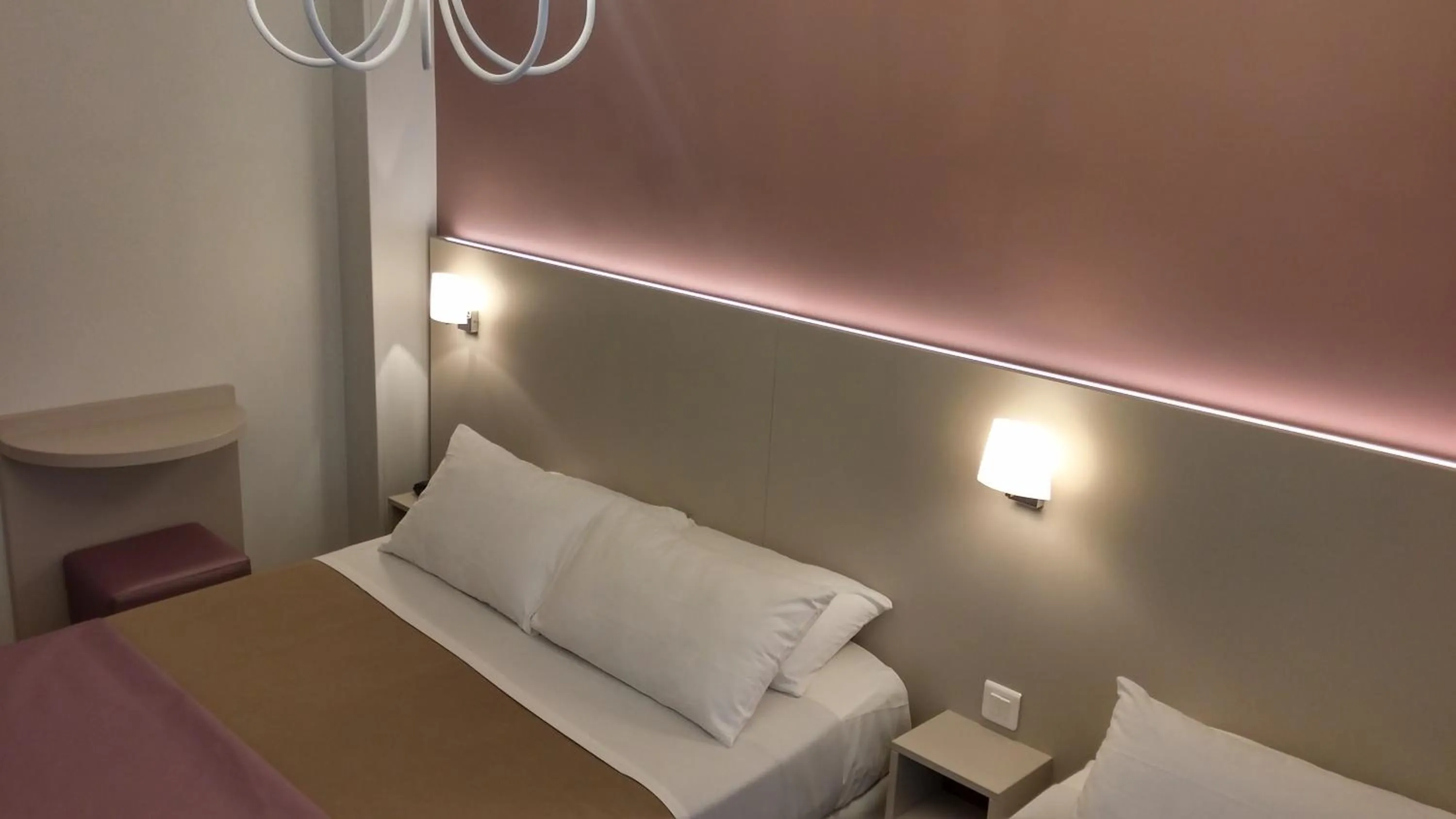 Family, Bed in Modern Hotel