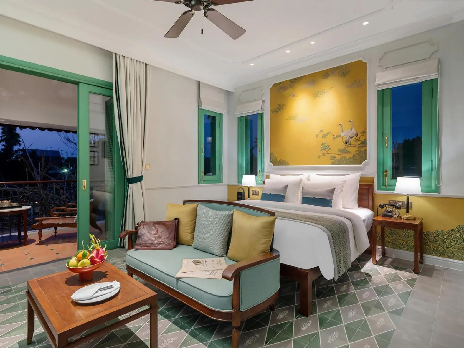 Photo of the whole room, Bed in Ancient Huế Garden Houses